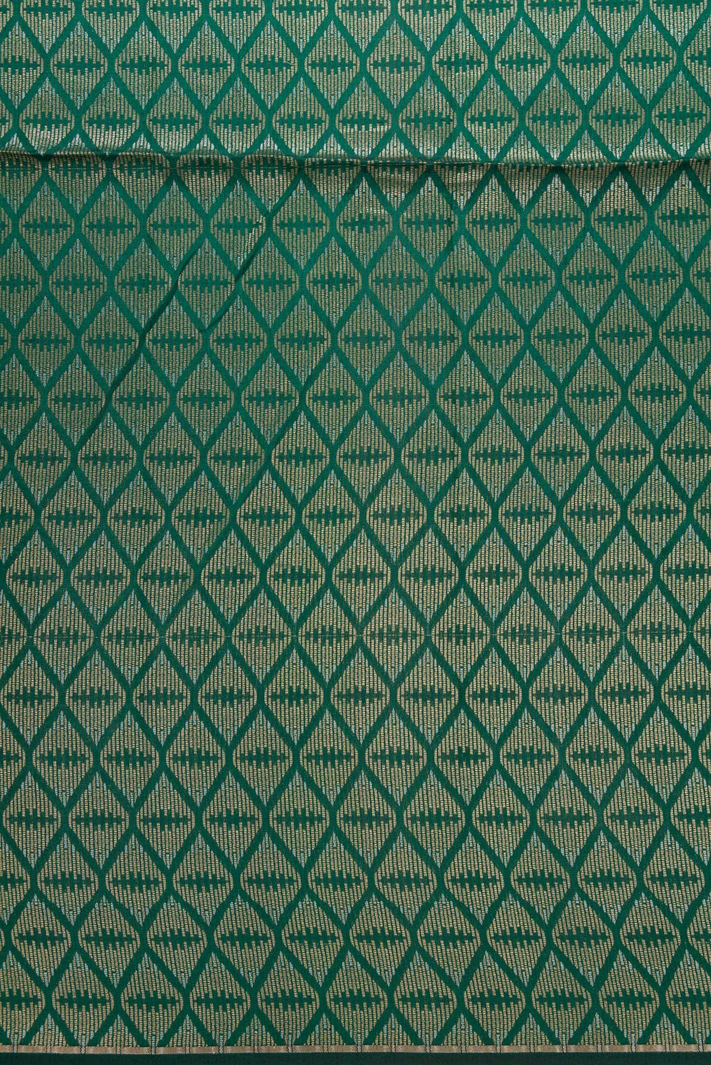 Green Banarasi Silk Dress Material