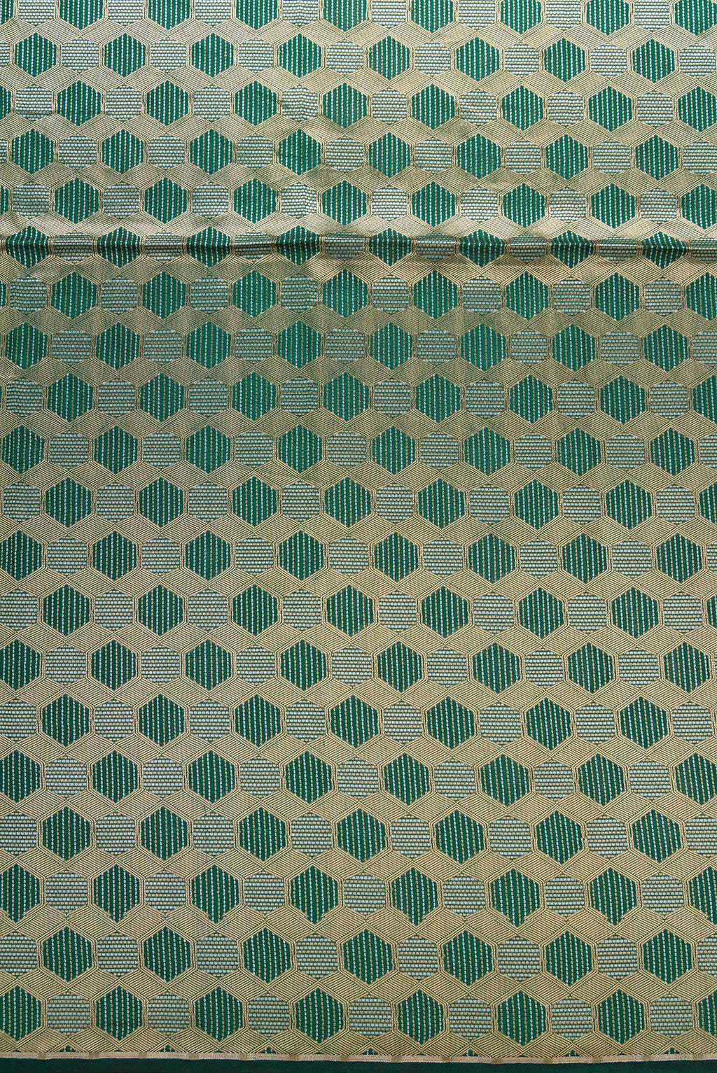 Green Banarasi Silk Dress Material