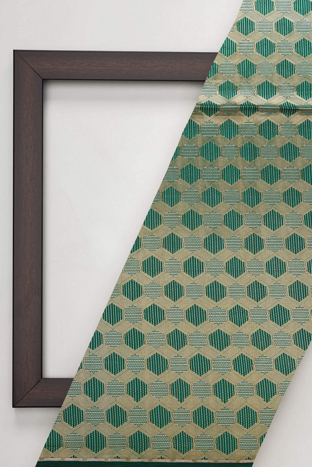 Green Banarasi Silk Dress Material