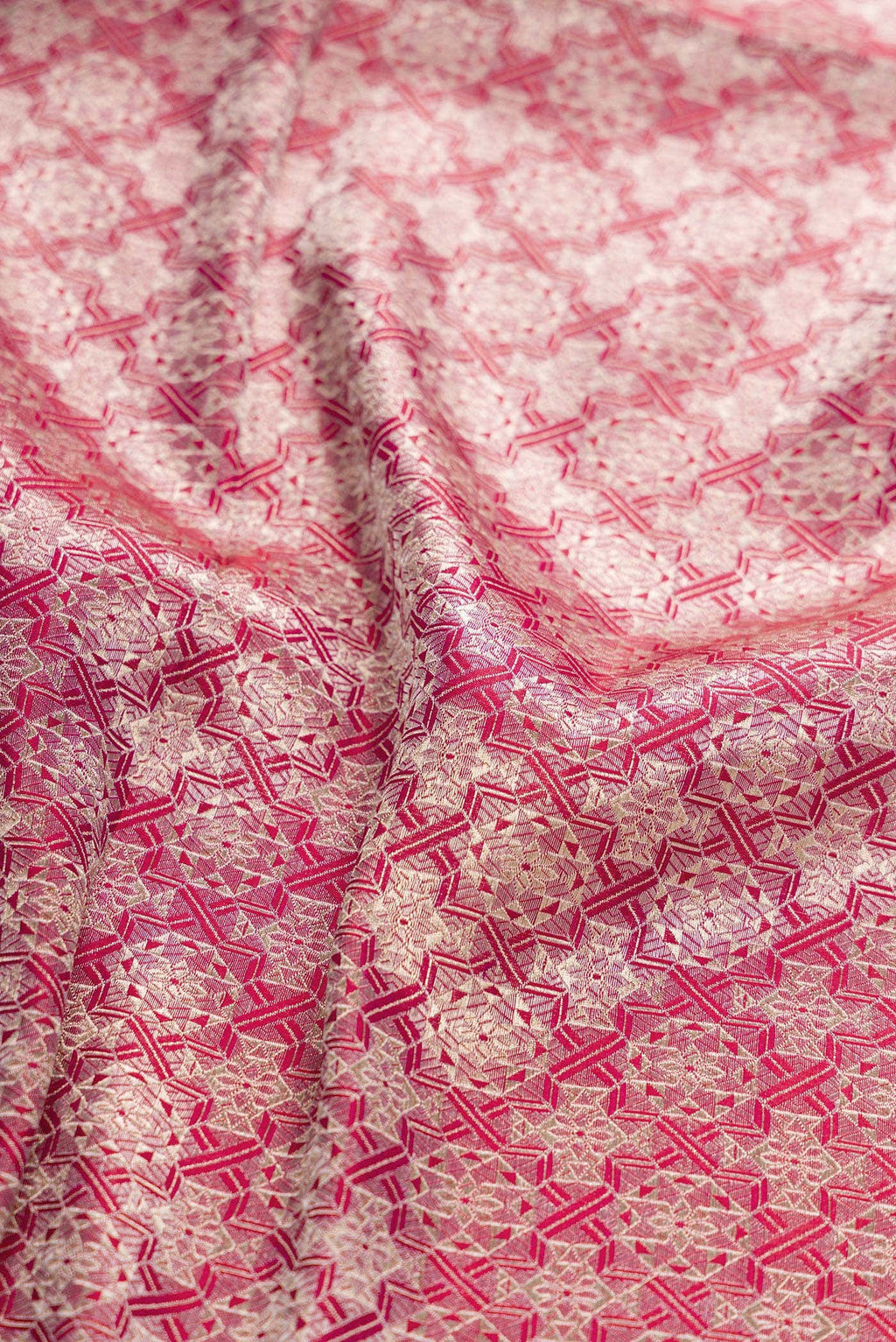 Red Banarasi Silk Dress Material
