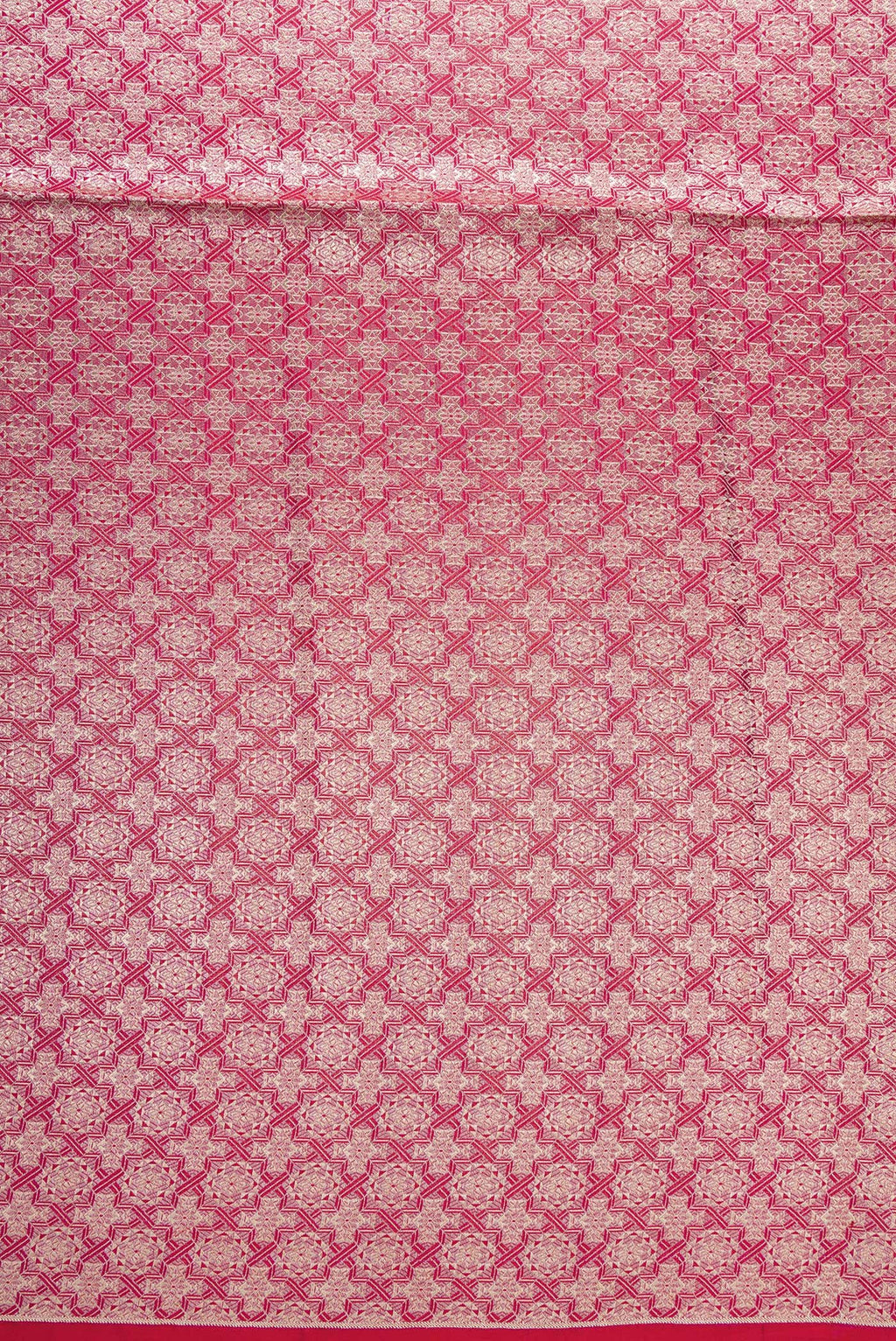 Red Banarasi Silk Dress Material