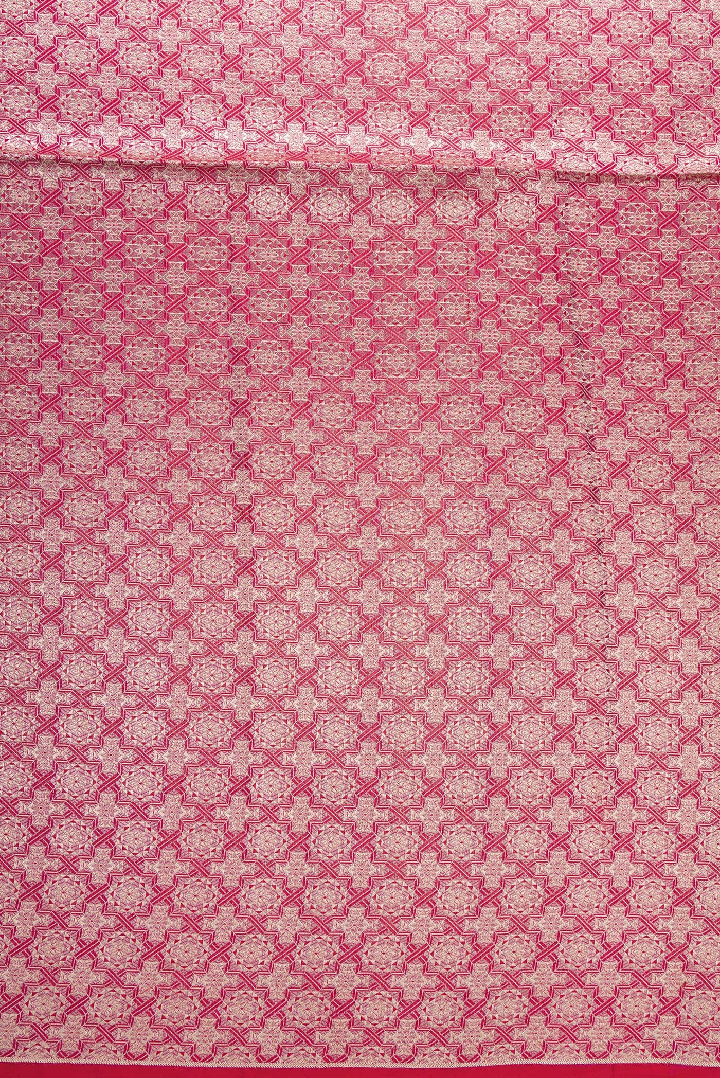 Red Banarasi Silk Dress Material