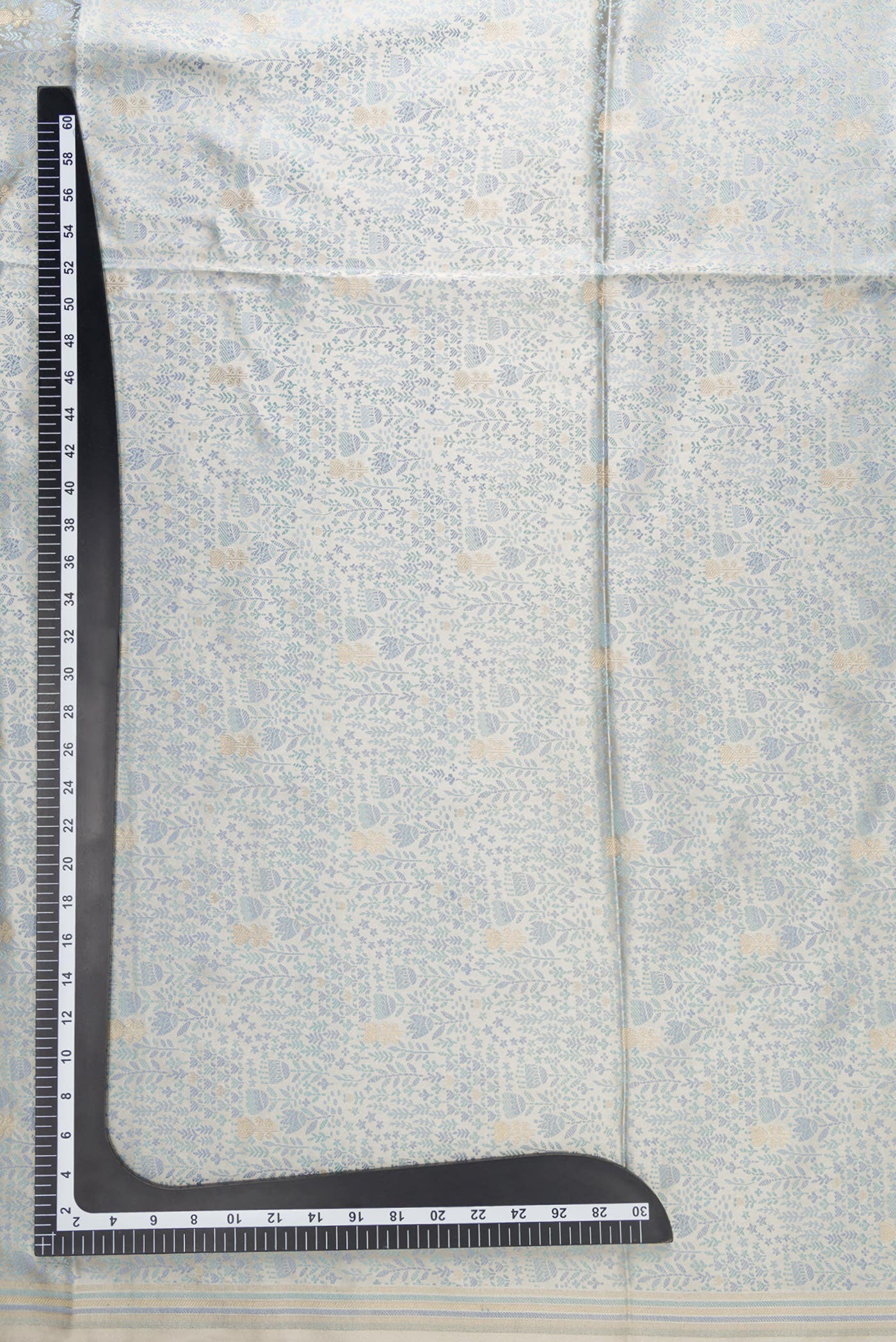 Grey Banarasi Silk Dress Material