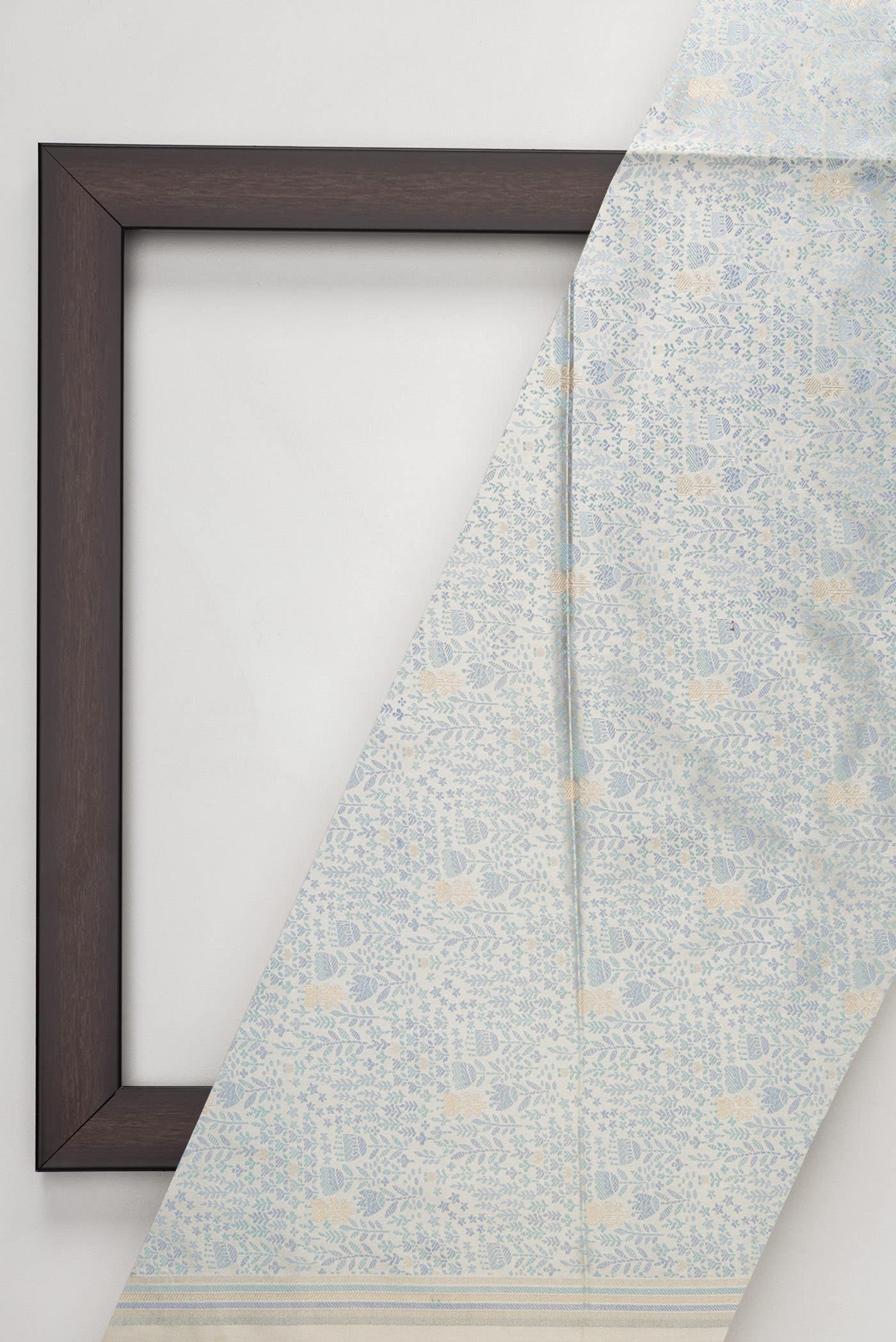 Grey Banarasi Silk Dress Material