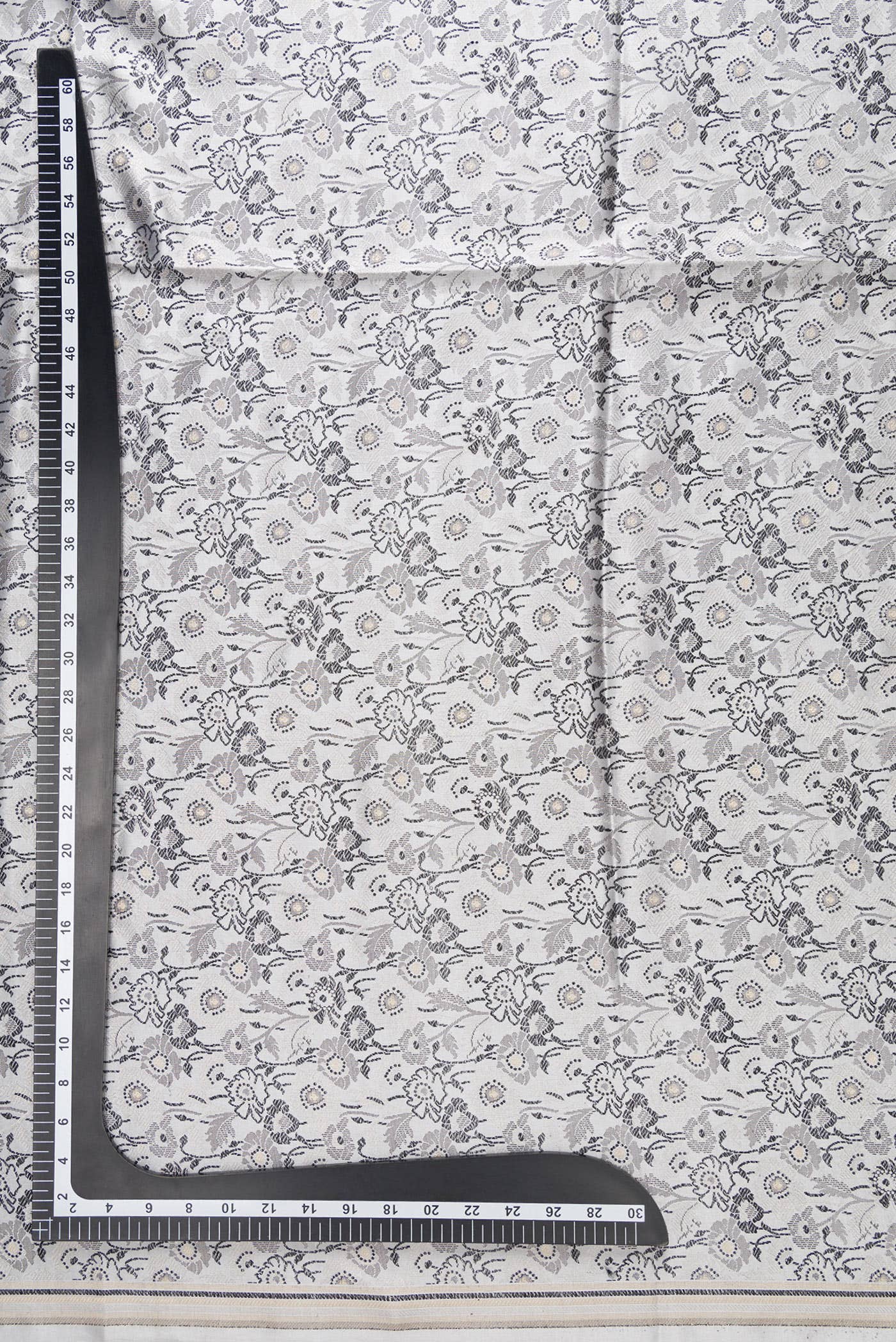 Grey Banarasi Silk Dress Material