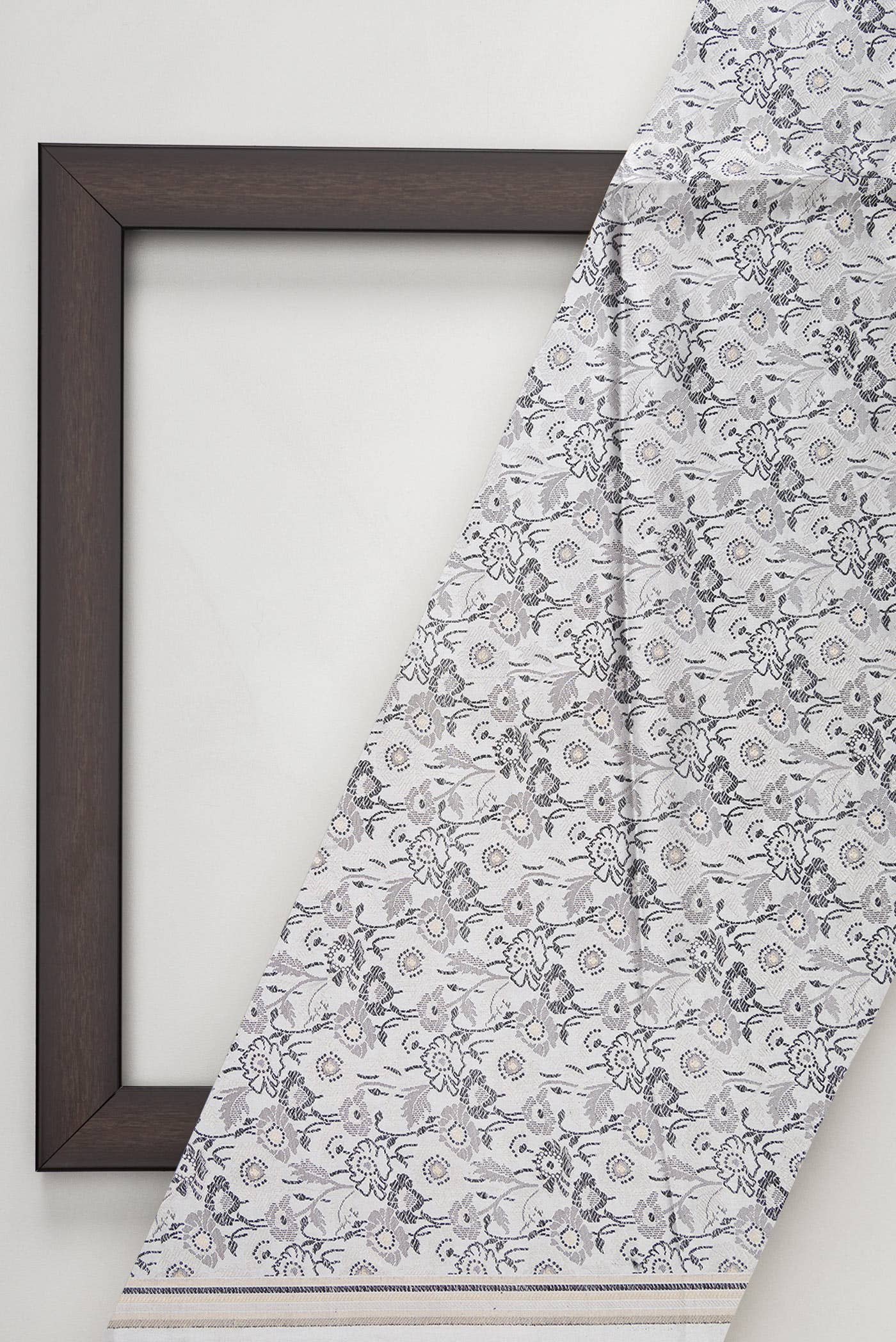 Grey Banarasi Silk Dress Material