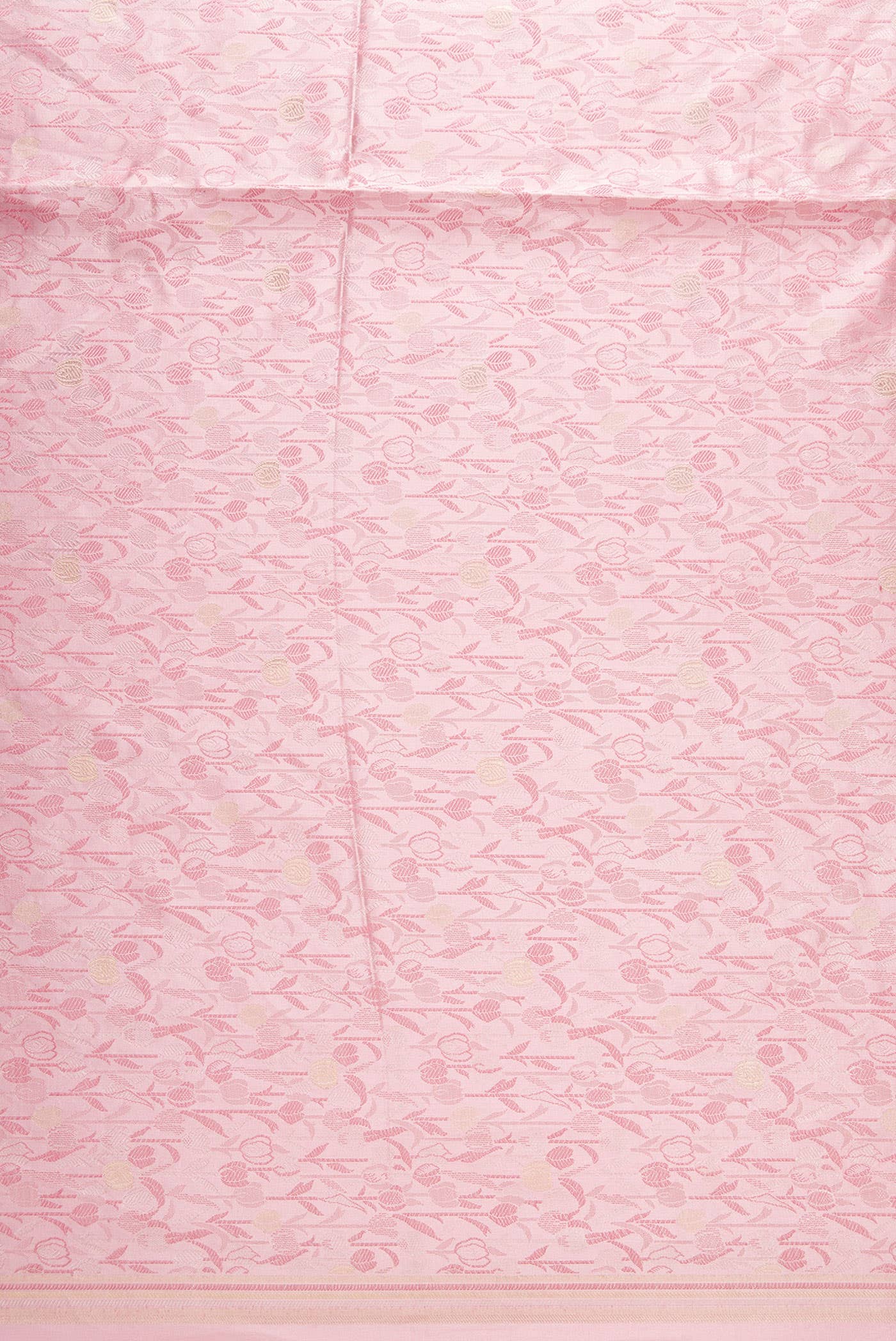 Golden Peach Banarasi Silk Dress Material