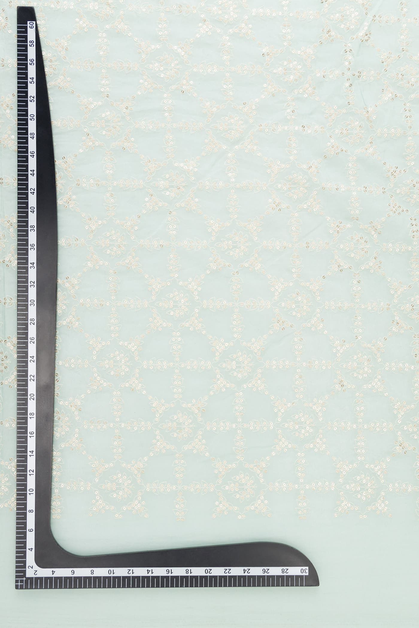 Light Blue Chanderi Silk Dress Material