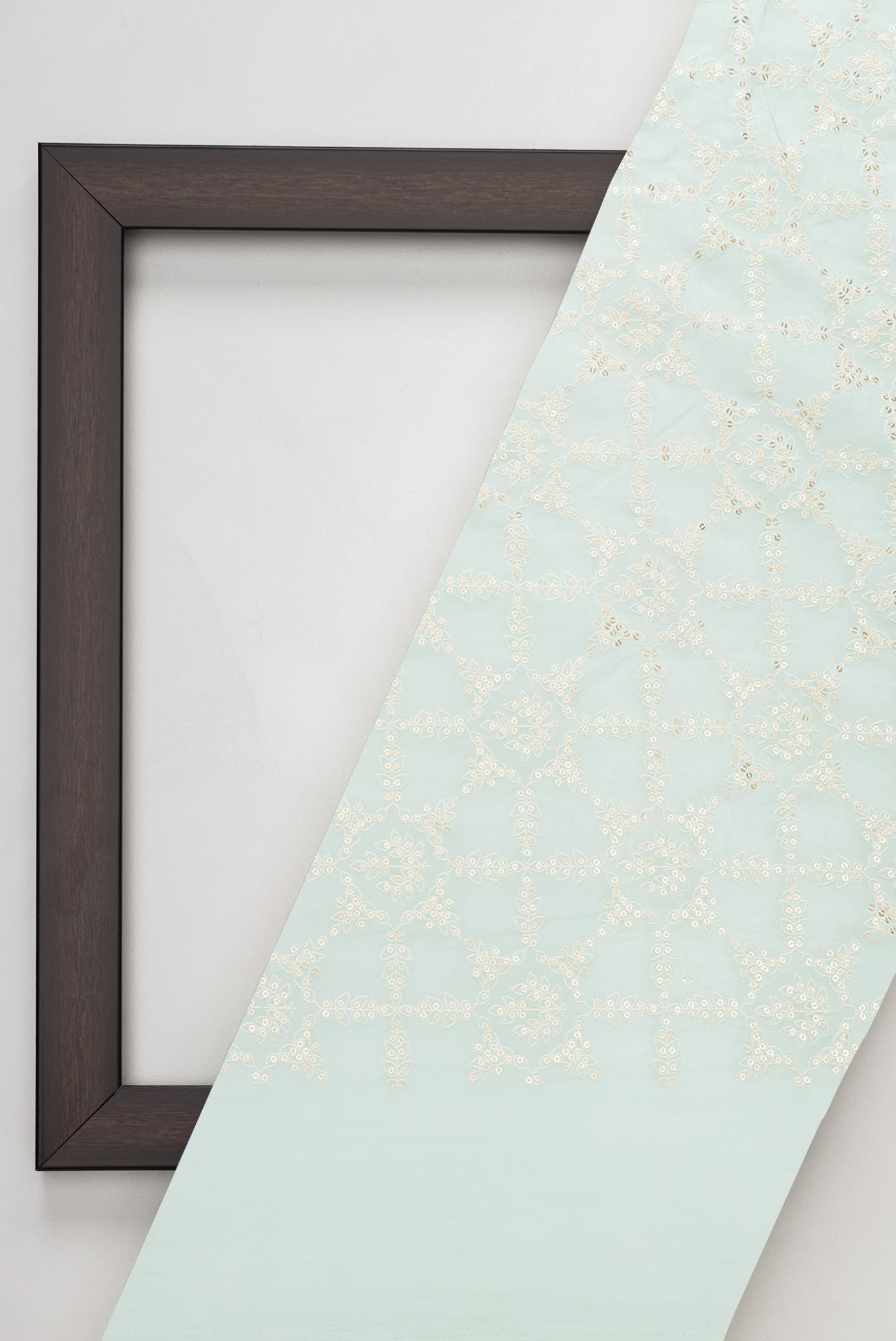 Light Blue Chanderi Silk Dress Material