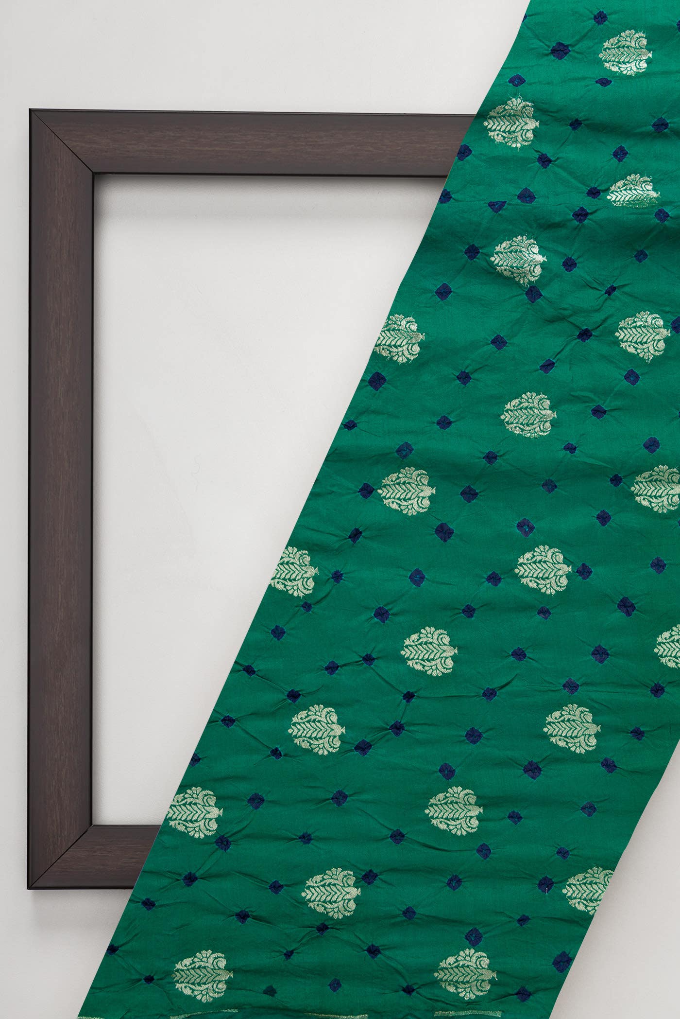 Green Bandhani Silk Dress Material
