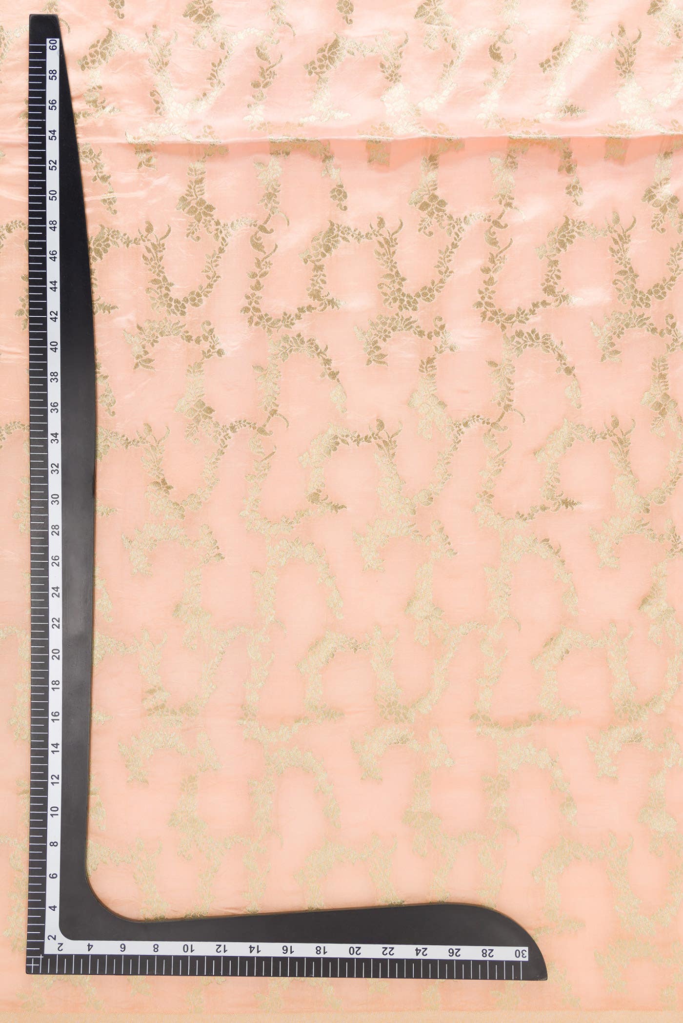 Peach Banarasi Silk Dress Material