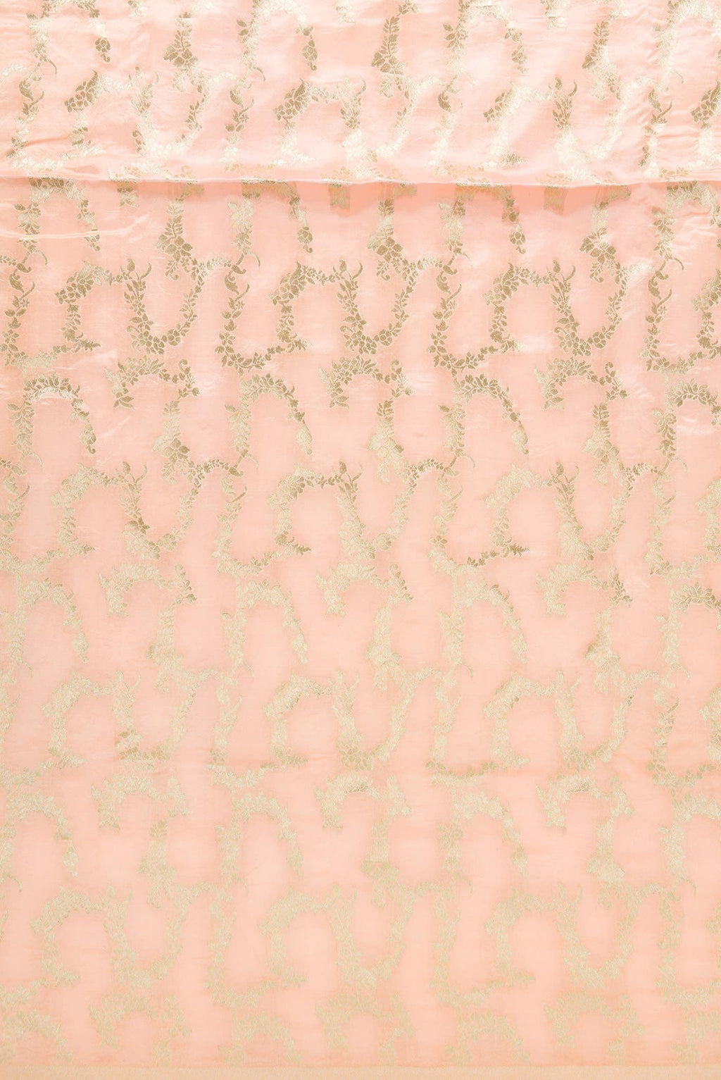 Peach Banarasi Silk Dress Material
