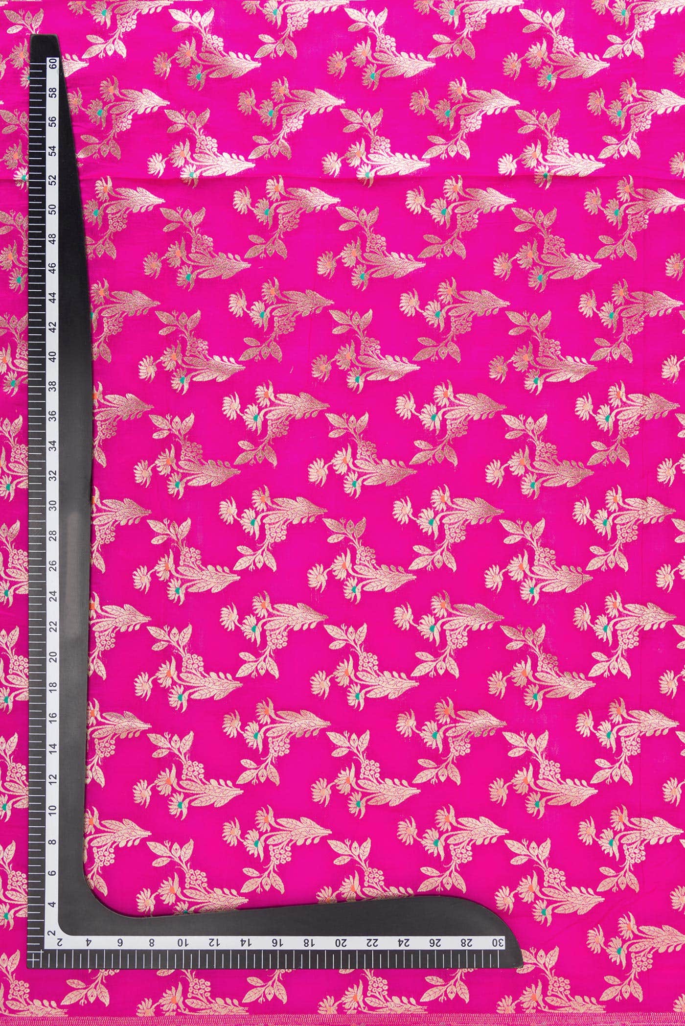 Dark Pink Banarasi Silk Dress Material
