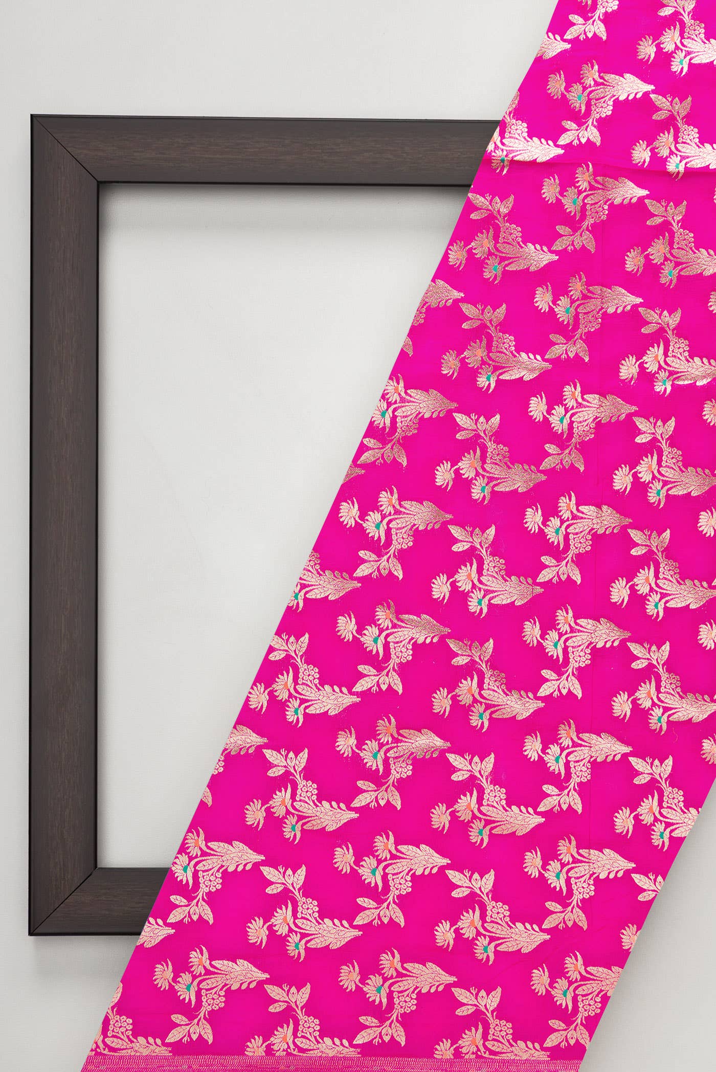 Dark Pink Banarasi Silk Dress Material