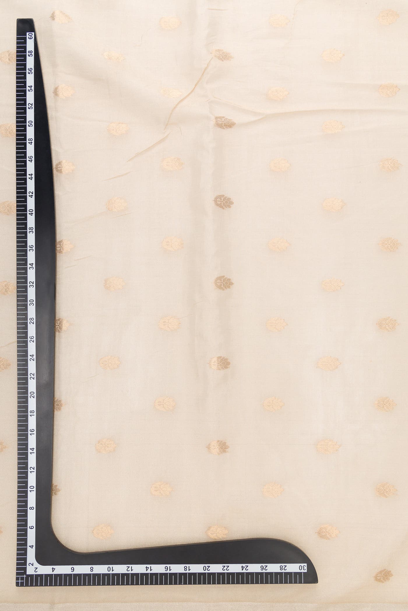 Beige Organza Silk Dress Material