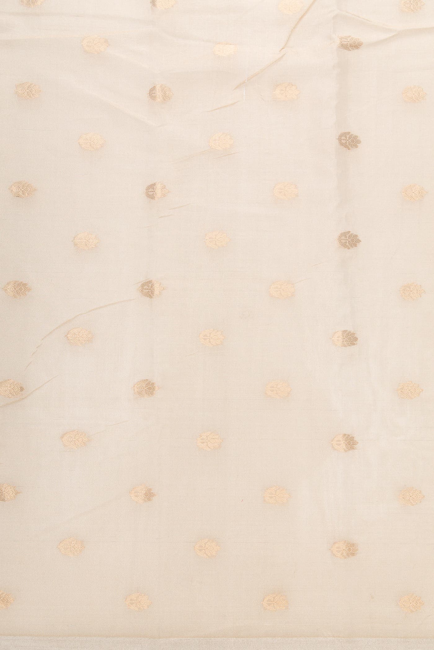 Beige Organza Silk Dress Material