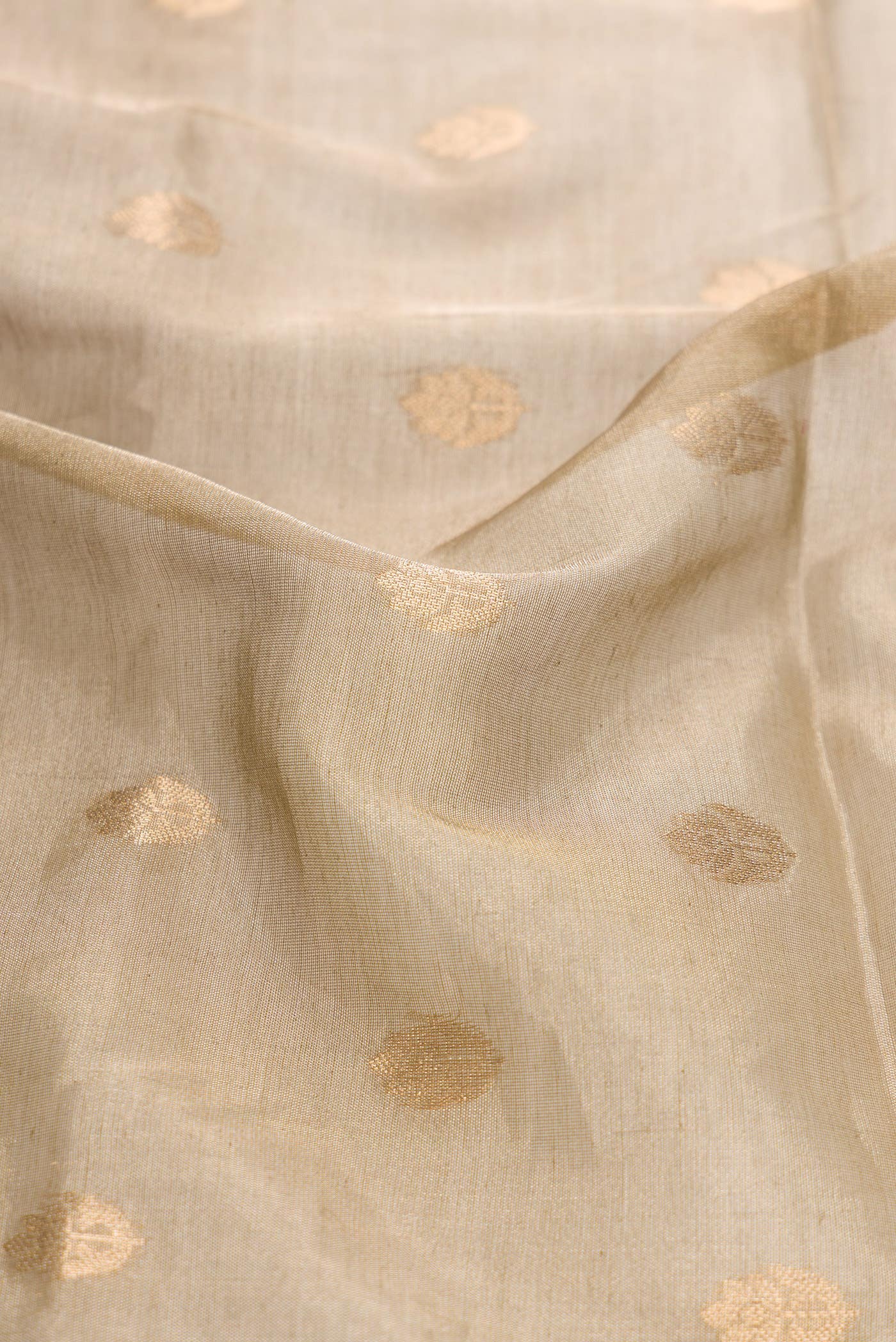 Gold Organza Silk Dress Material