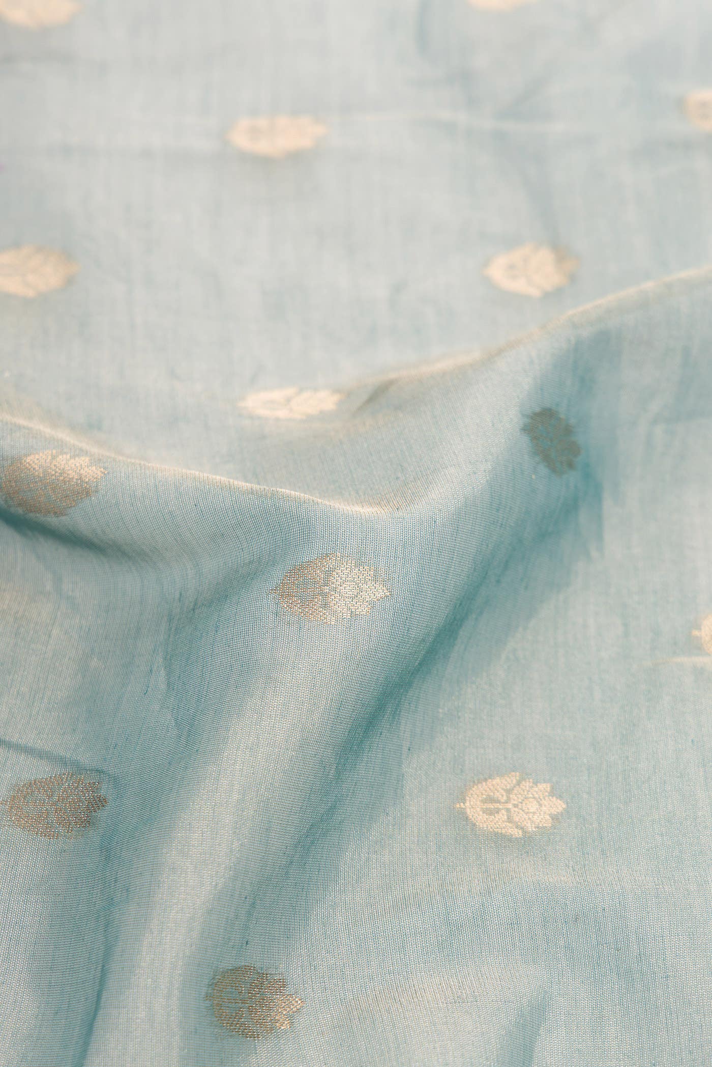 Grey Organza Silk Dress Material