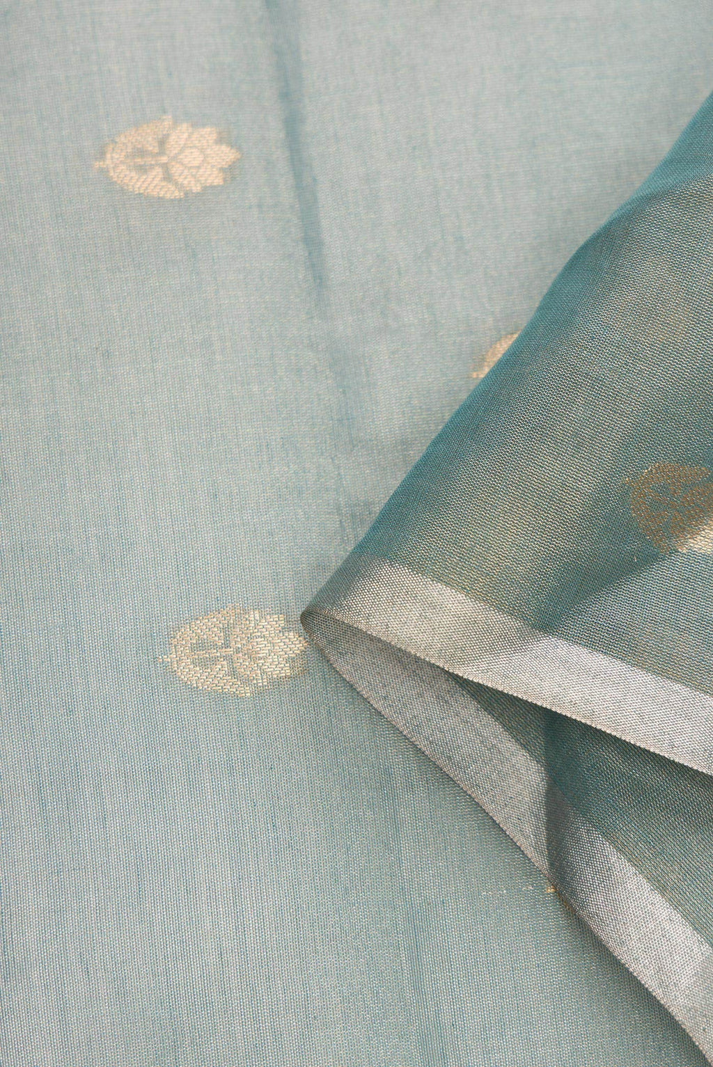 Grey Organza Silk Dress Material