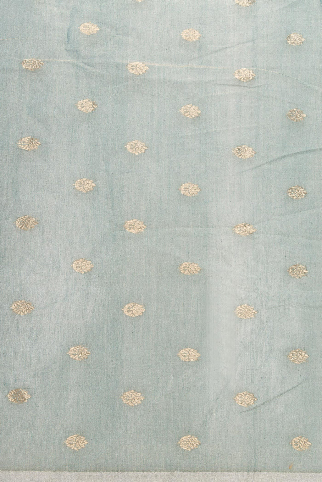 Grey Organza Silk Dress Material