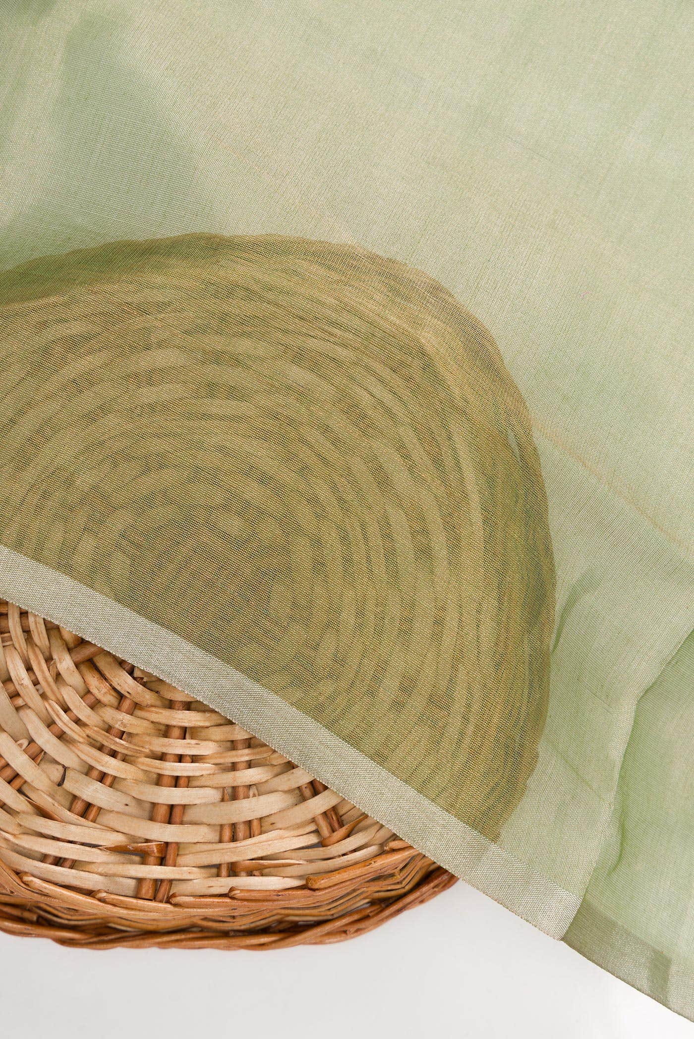Green Organza Silk Dress Material