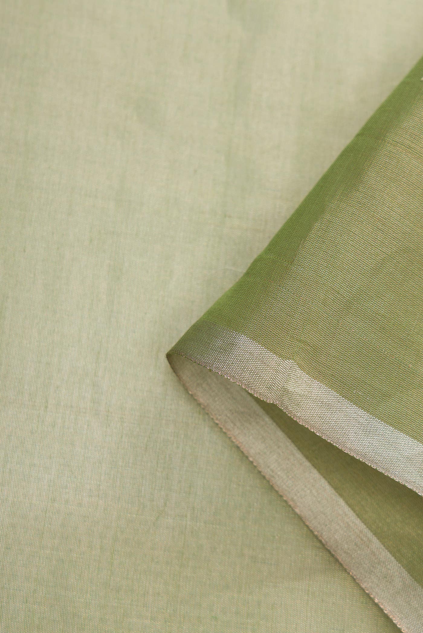 Green Organza Silk Dress Material