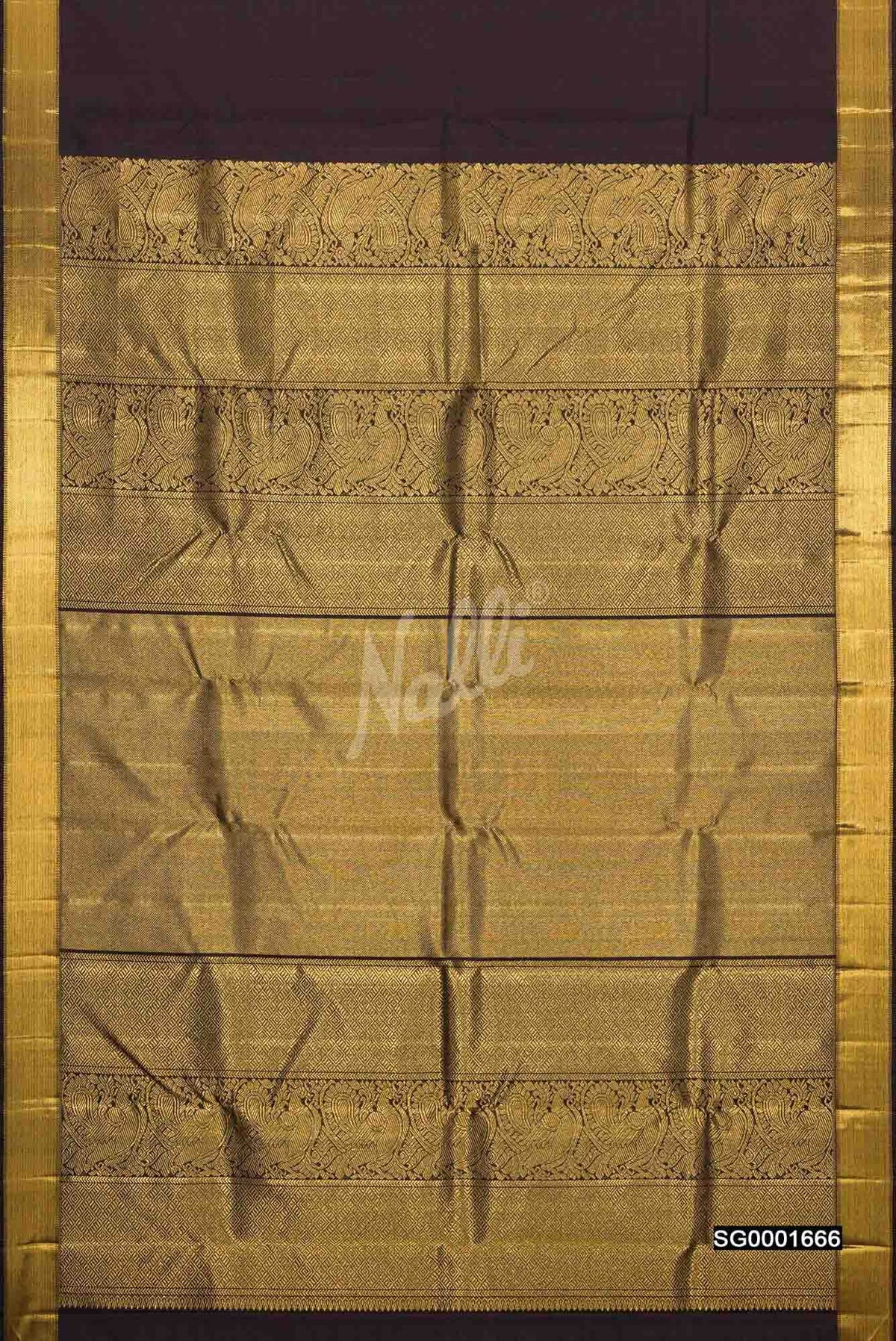 Brown Kanchipuram Silk Saree