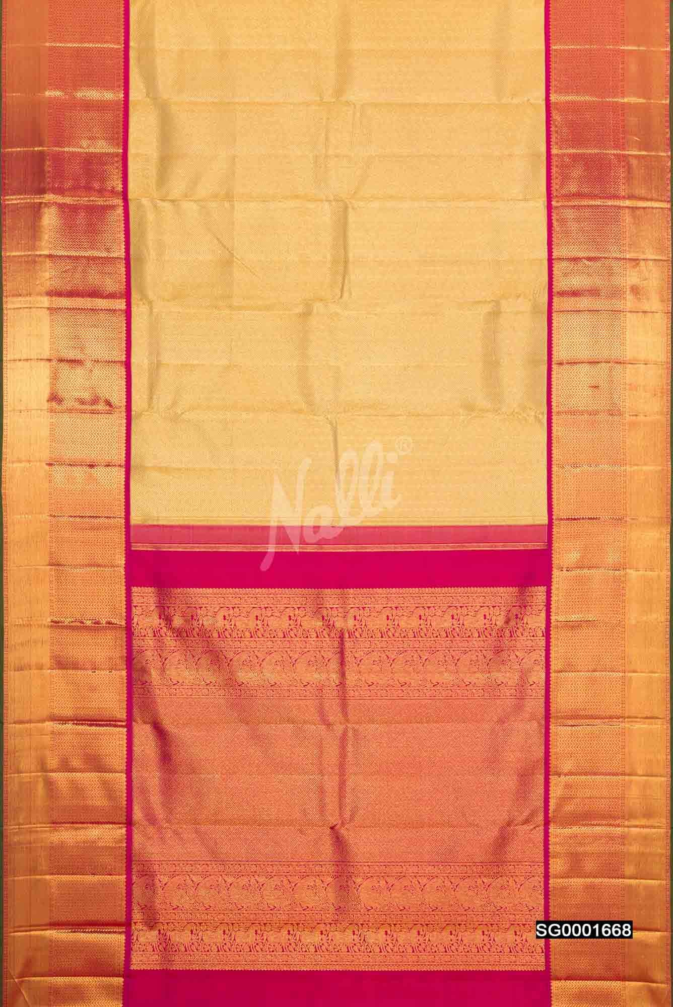 Gold Kanchipuram Silk Saree