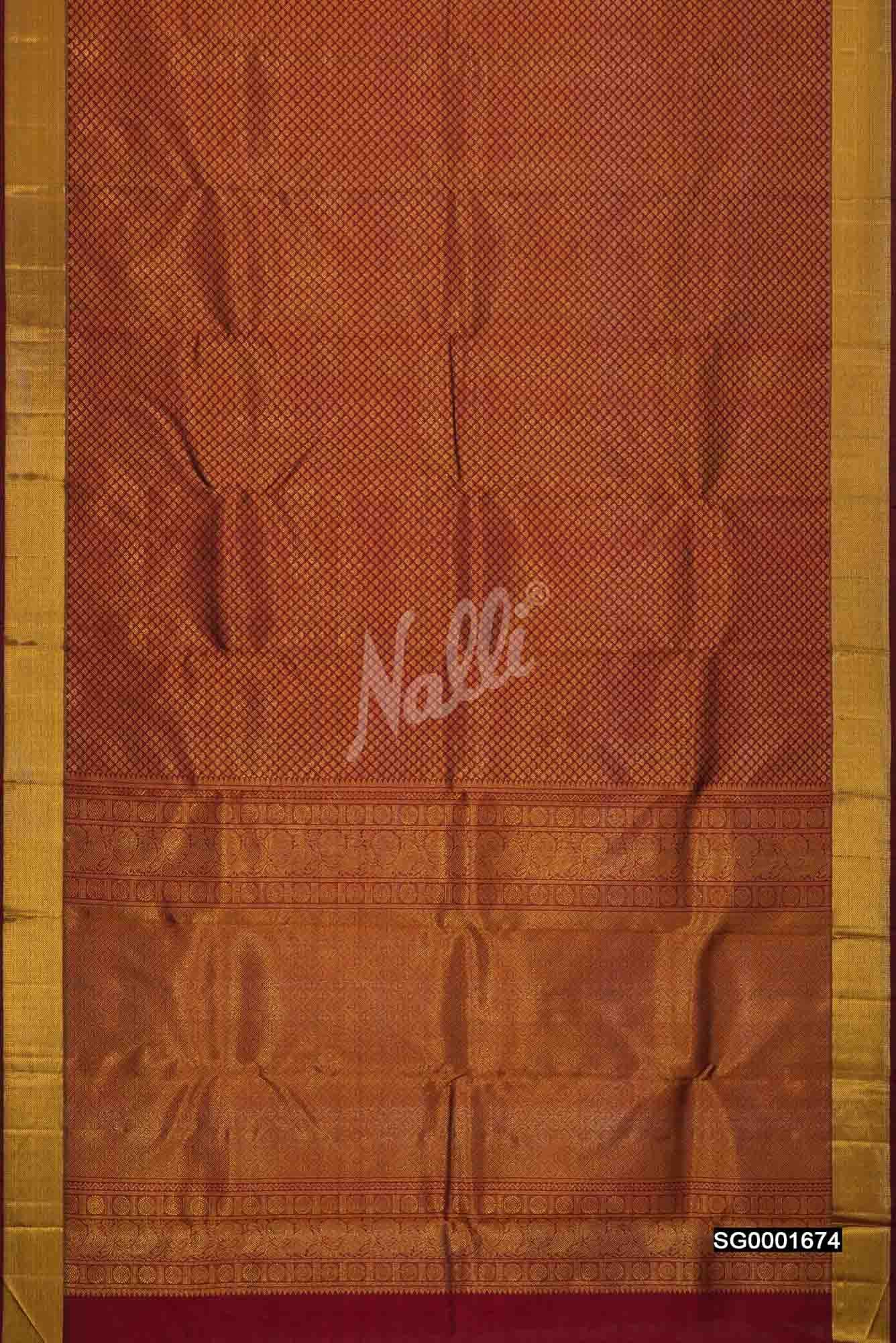 Maroon Kanchipuram Silk Saree