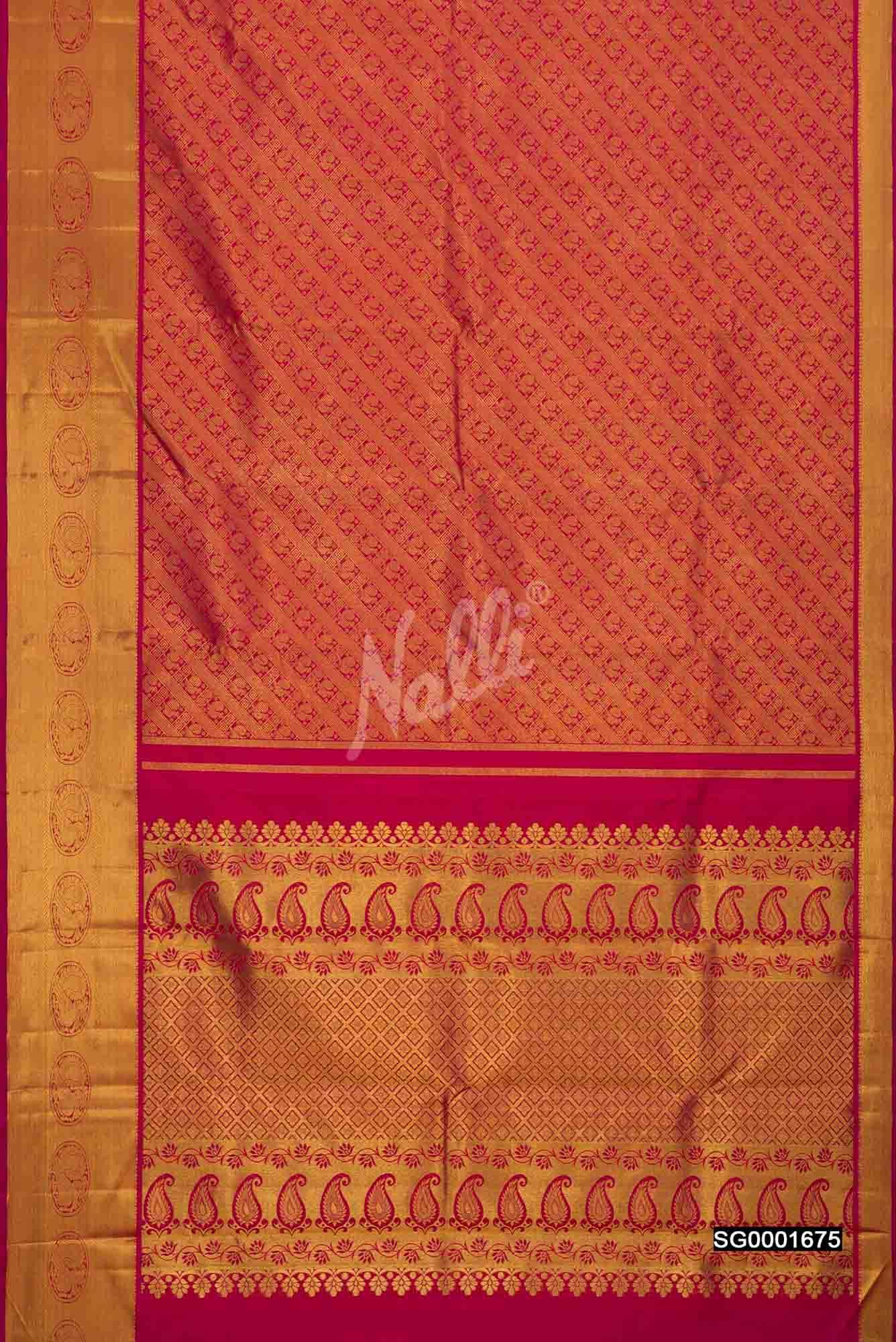 Maroon Kanchipuram Silk Saree