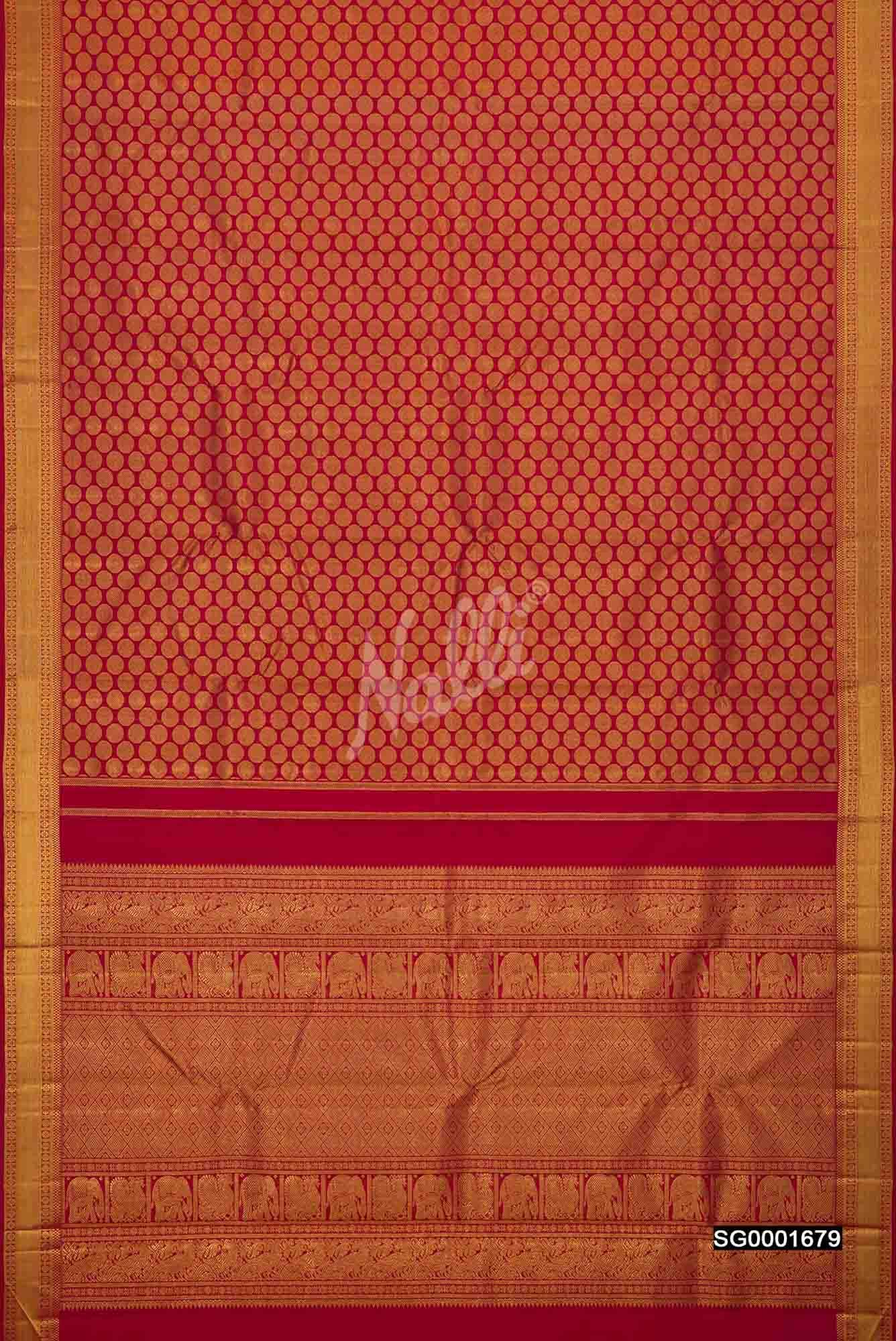 Maroon Kanchipuram Silk Saree