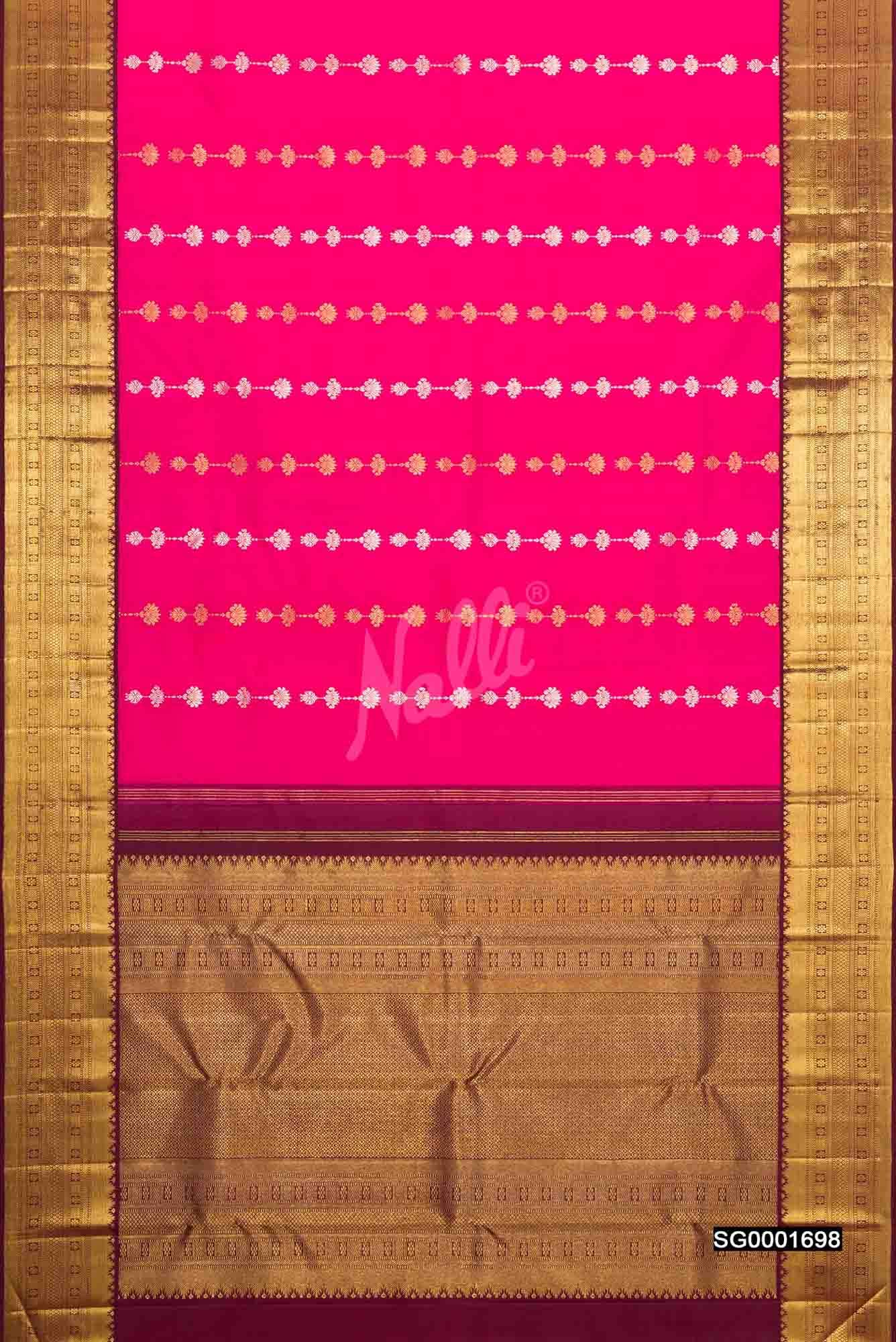 Pink Kanchipuram Silk Saree