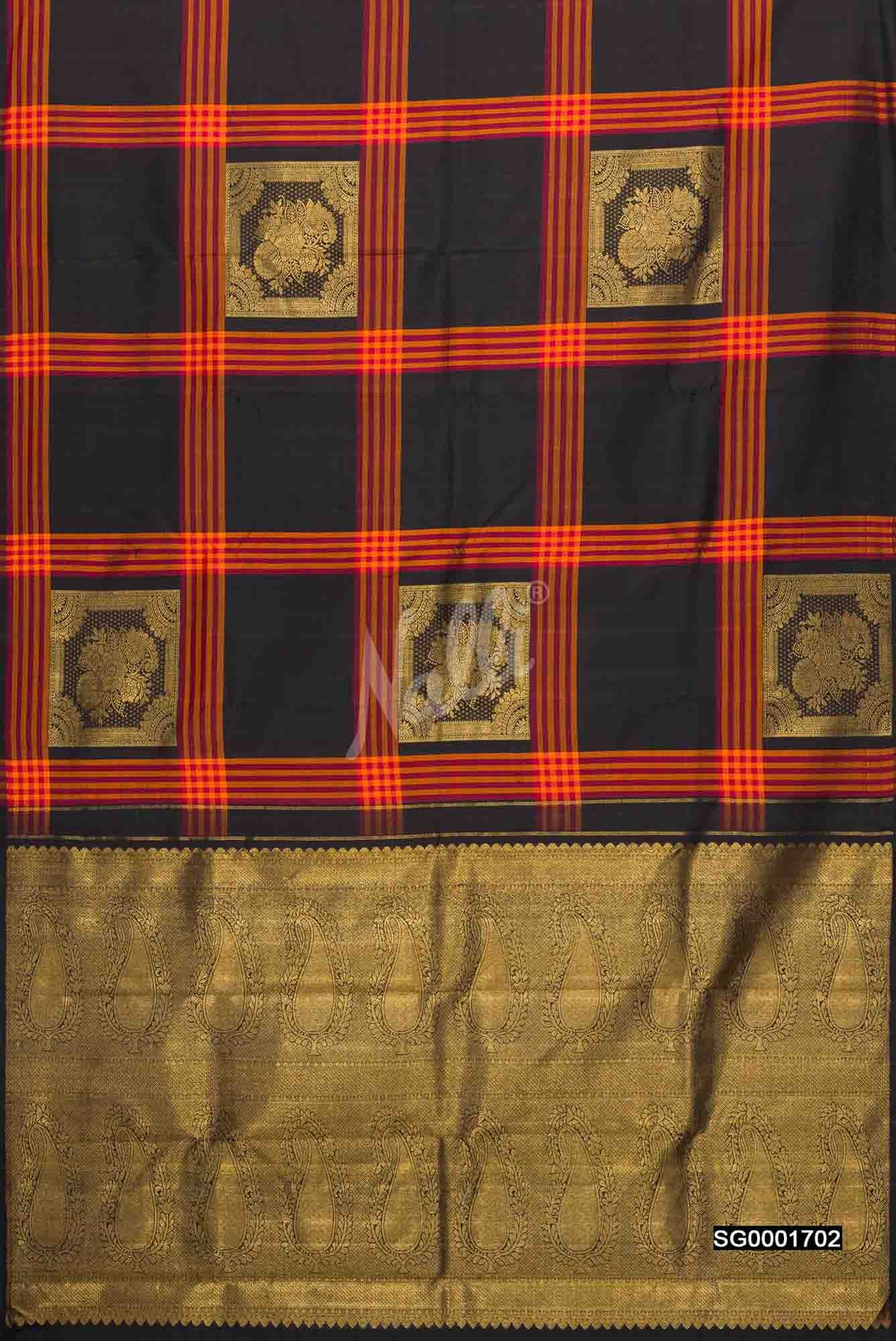 Black Kanchipuram Silk Saree