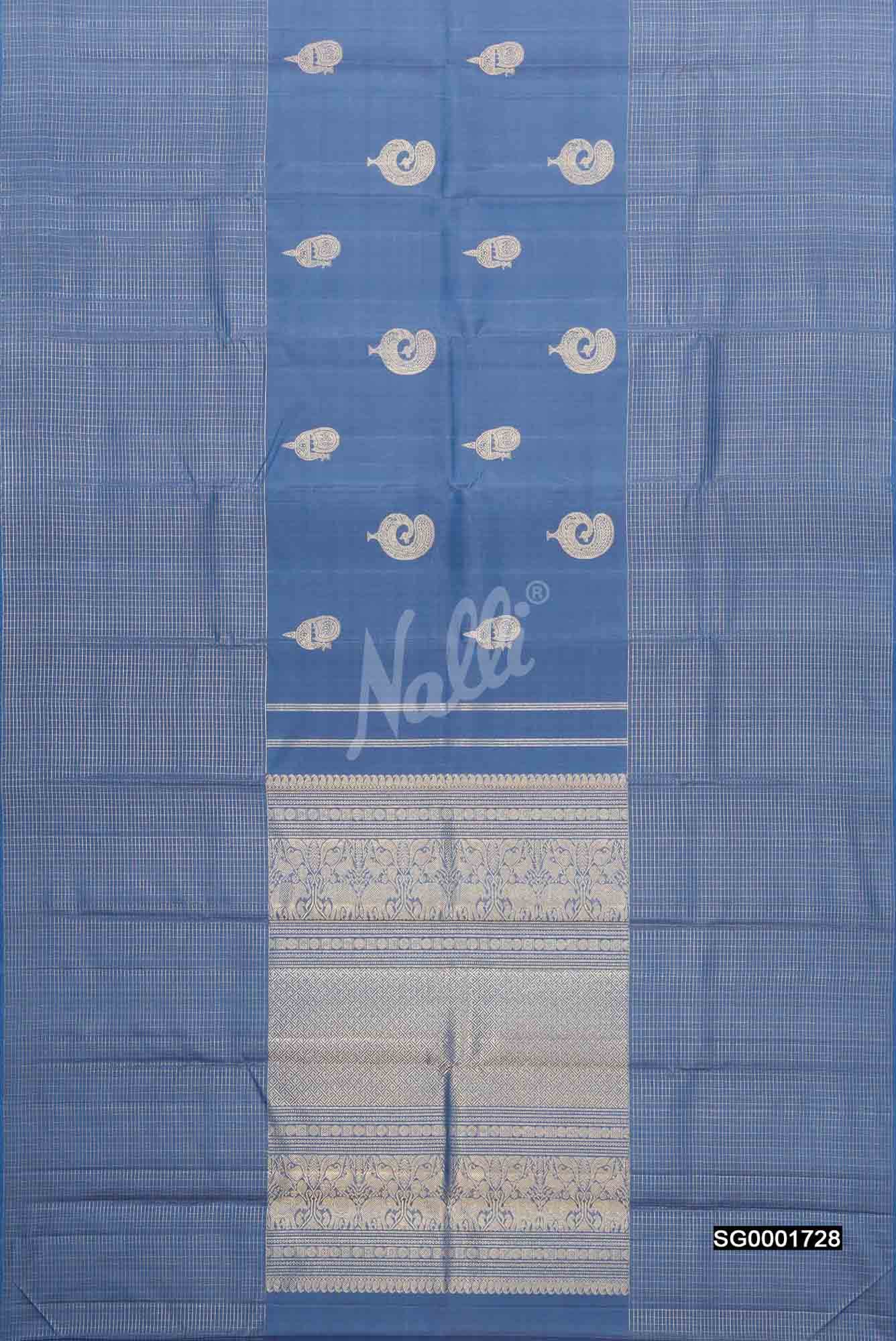 Blue Kanchipuram Silk Saree