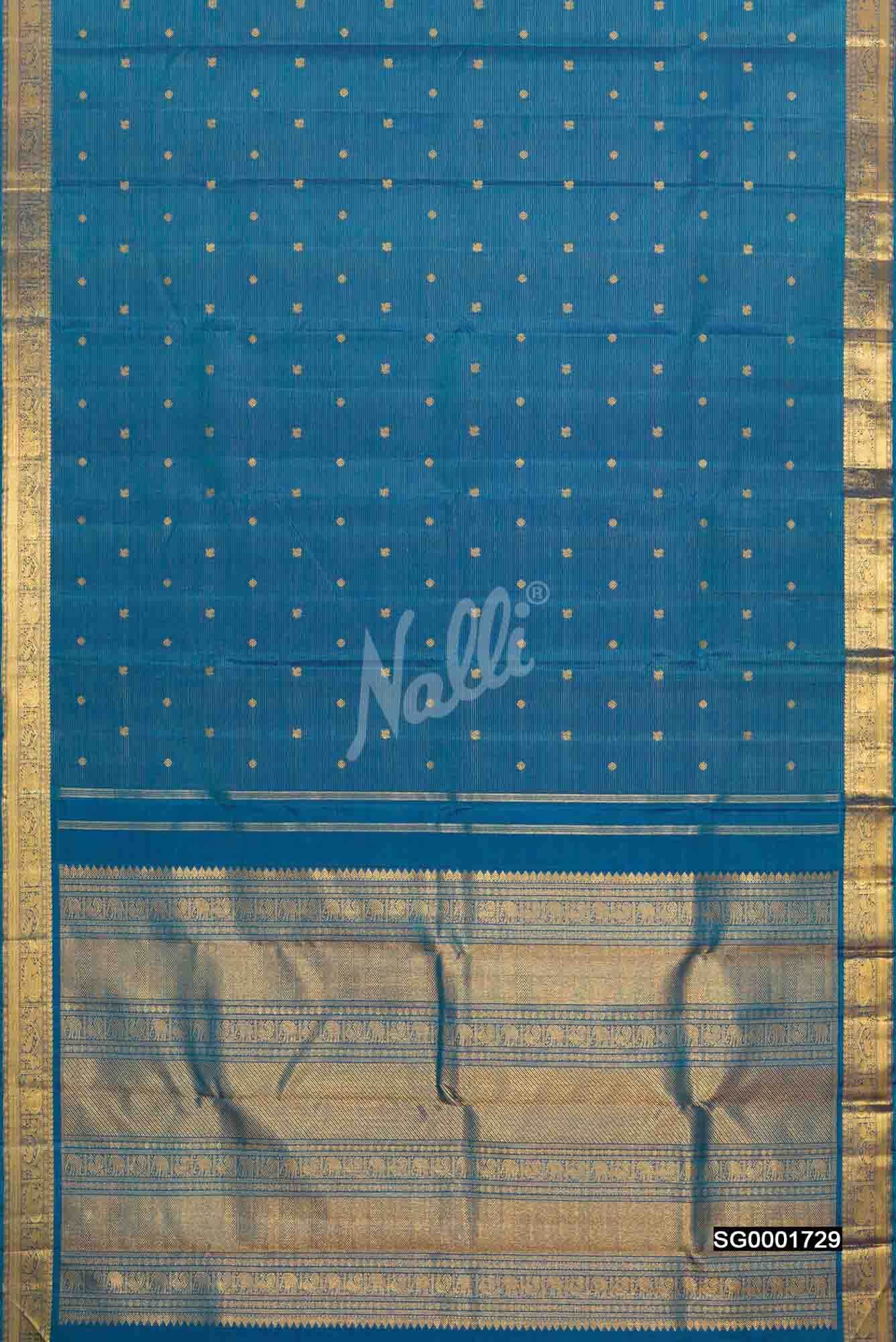 Blue Kanchipuram Silk Saree