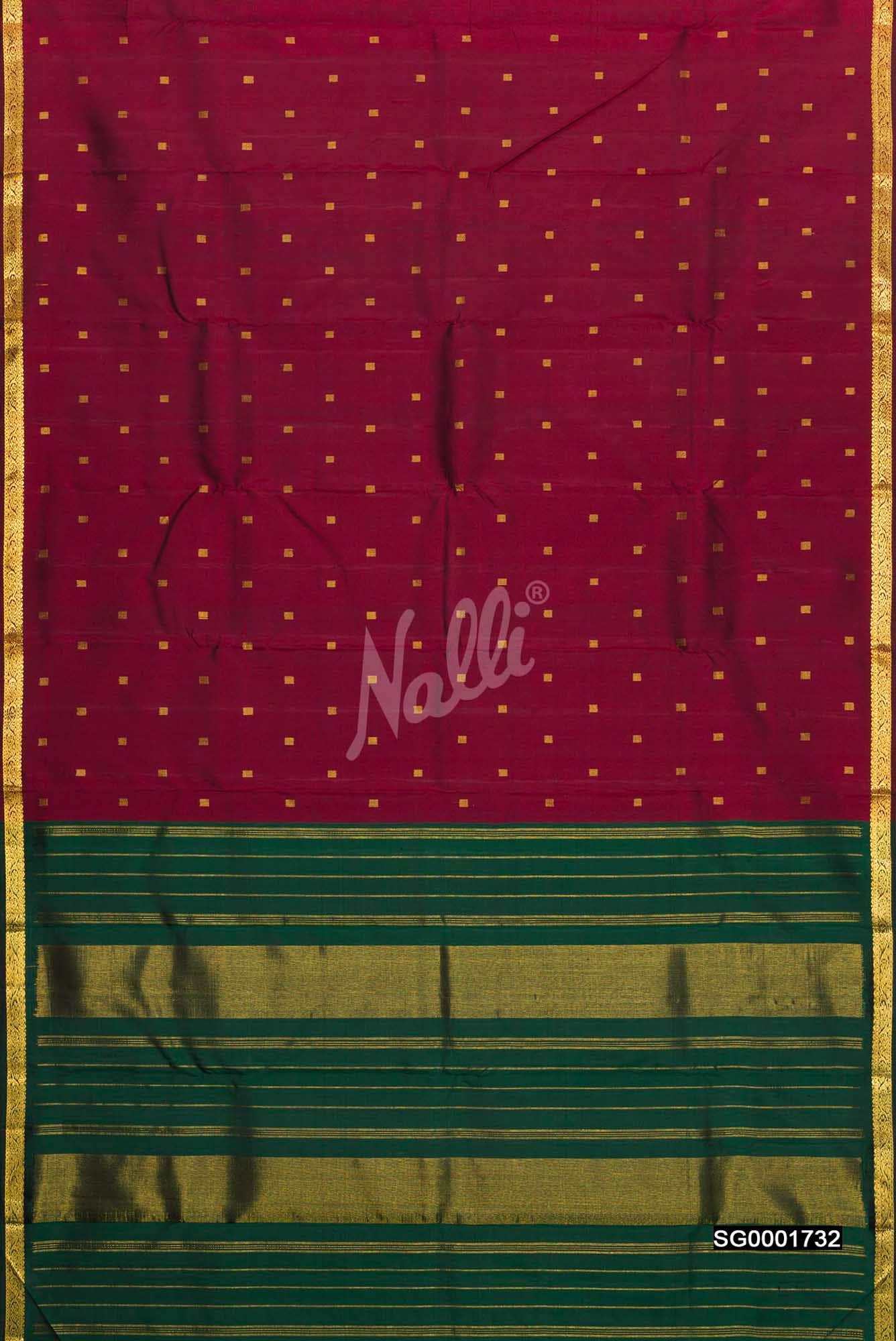 Maroon Kanchipuram Silk Saree