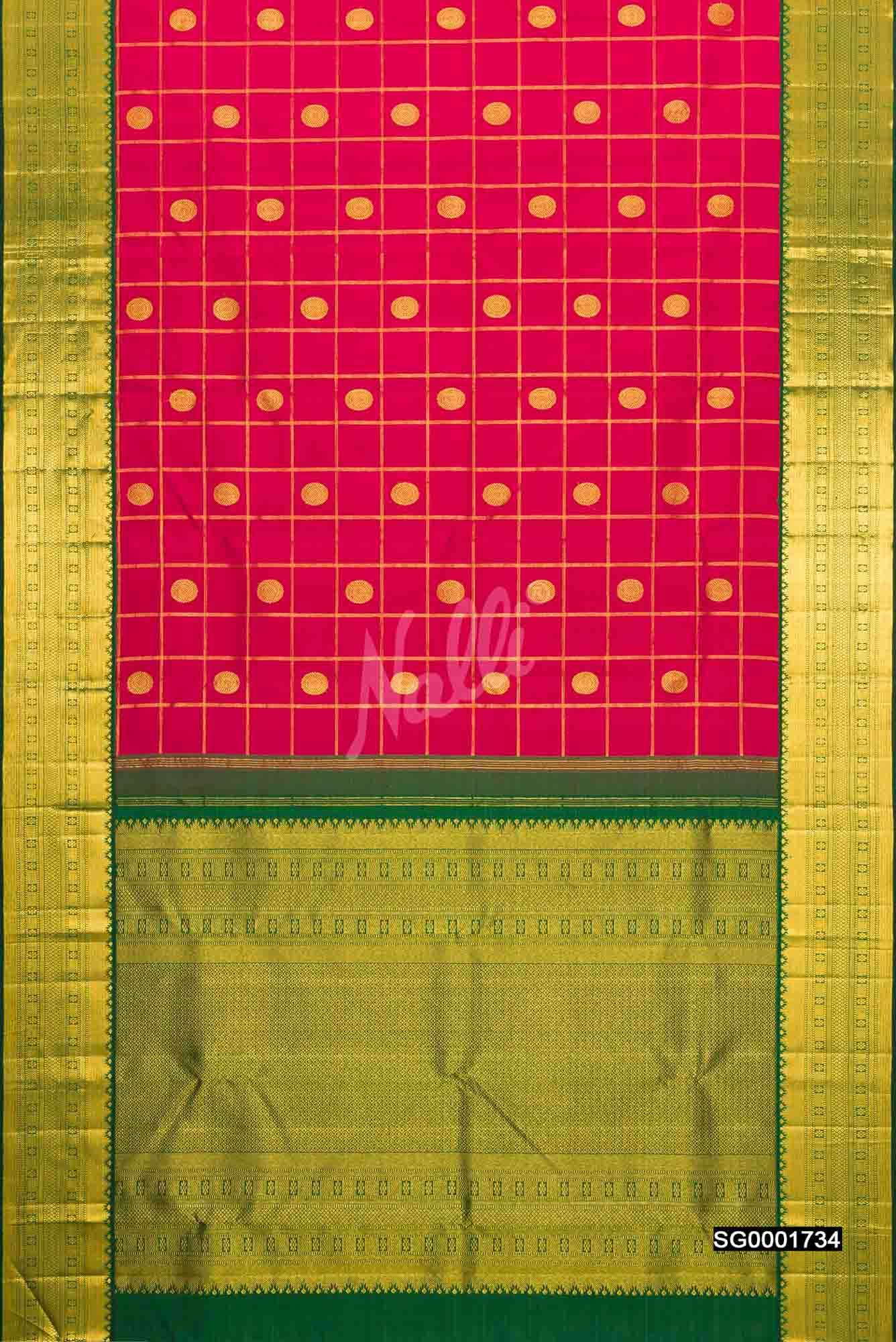 Maroon Kanchipuram Silk Saree