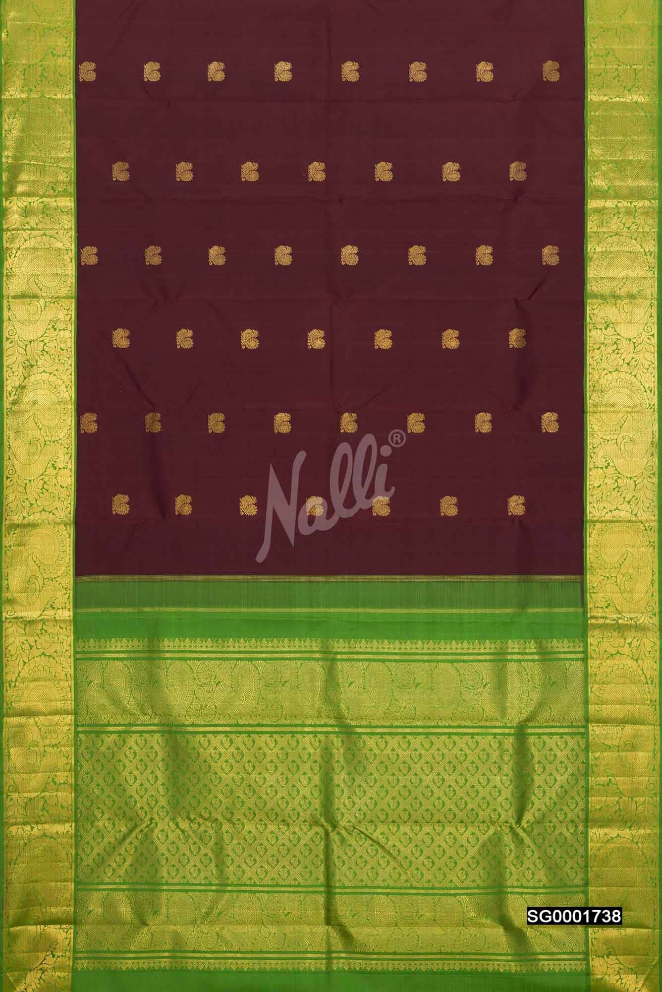 Brown Kanchipuram Silk Saree