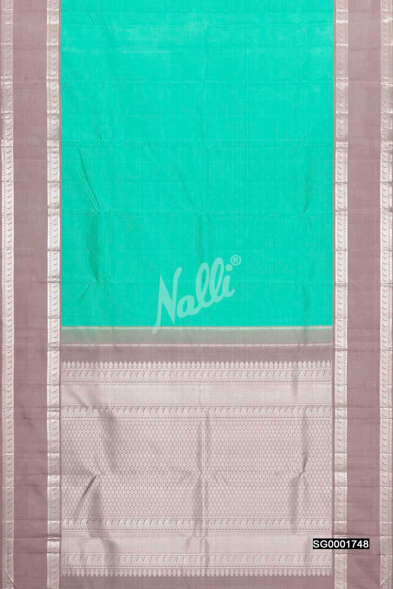 Sea Green Kanchipuram Silk Saree