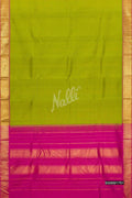 Parrot Green Kanchipuram Silk Saree