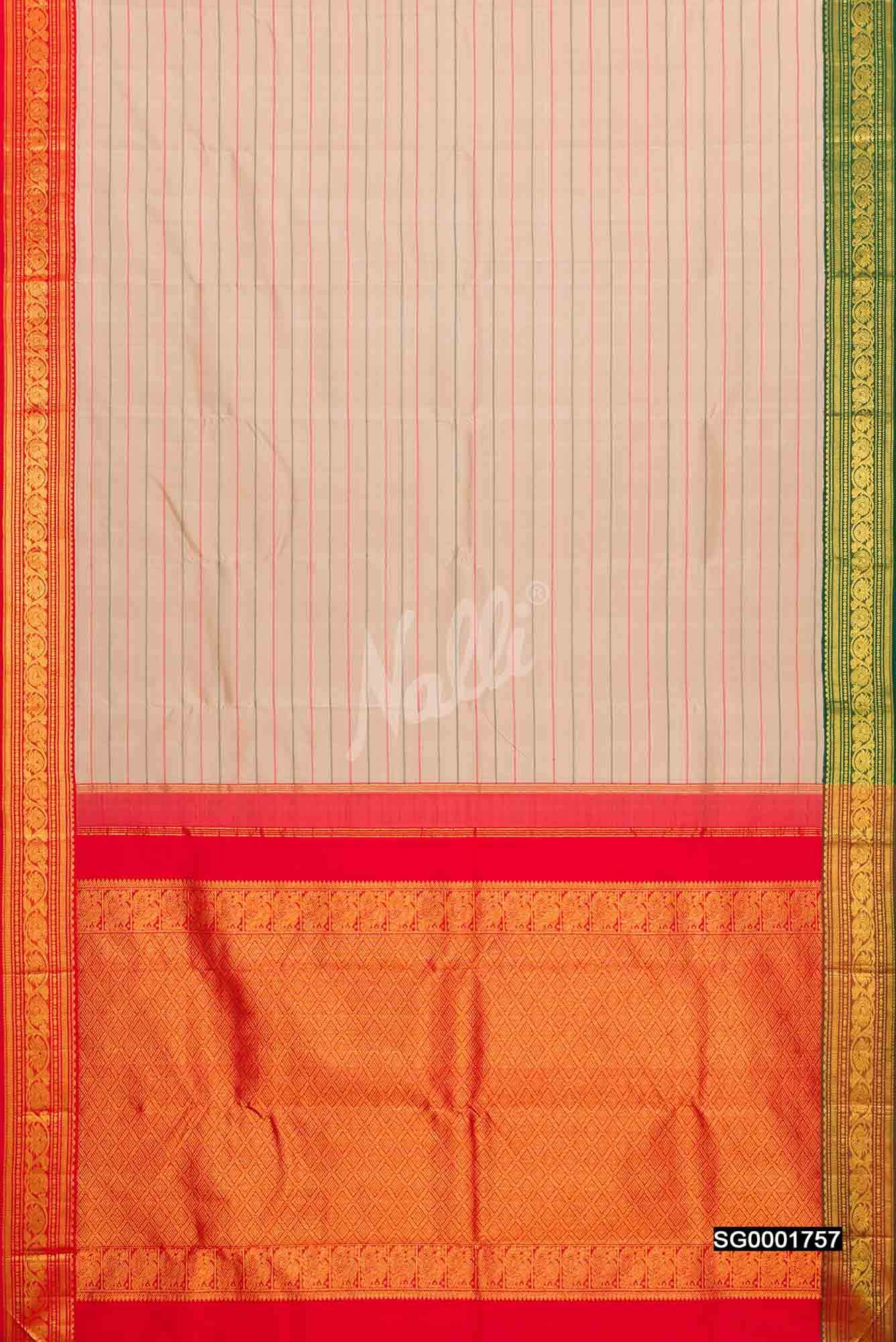 Sandal Kanchipuram Silk Saree