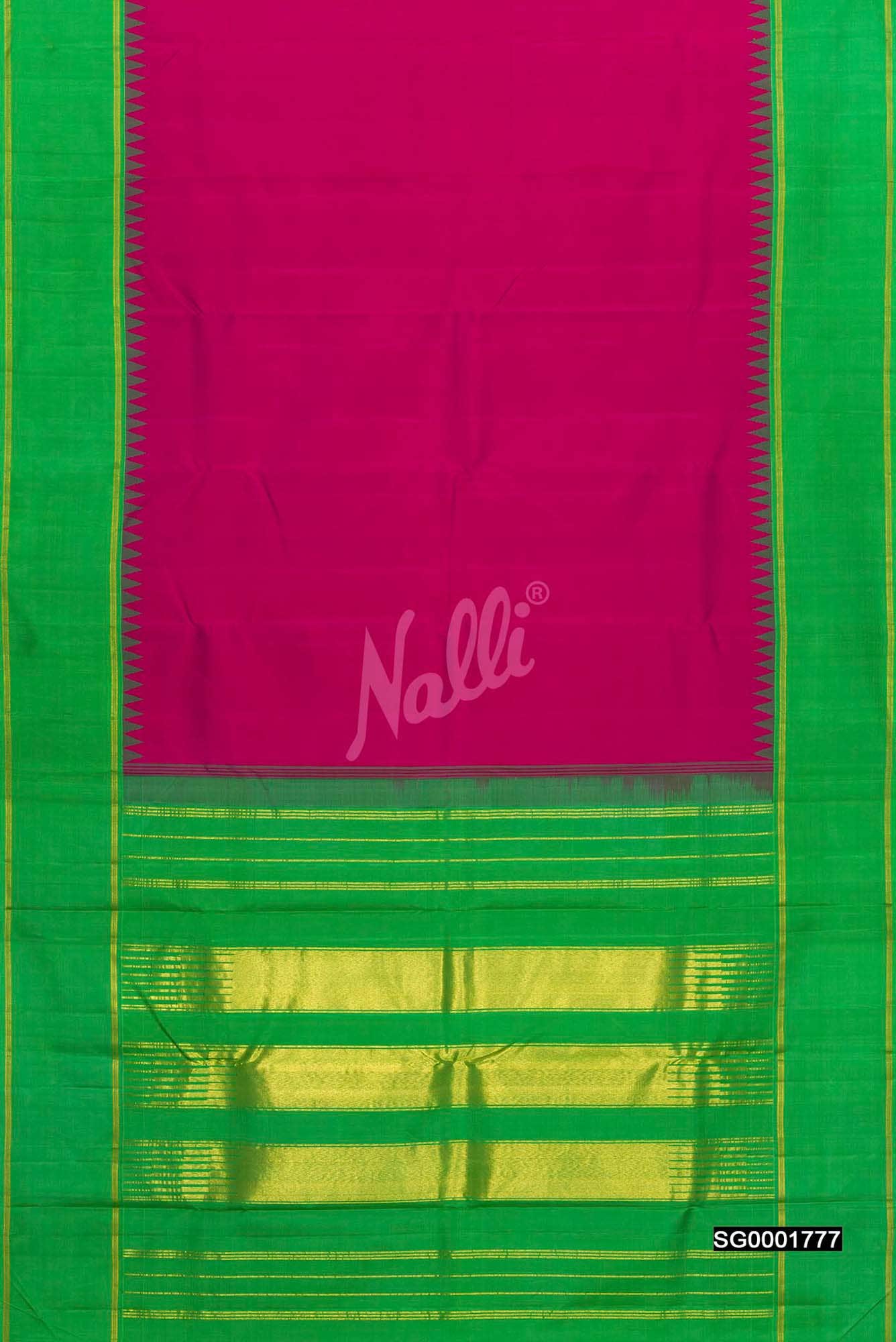 Dark Pink Kanchipuram Silk Saree