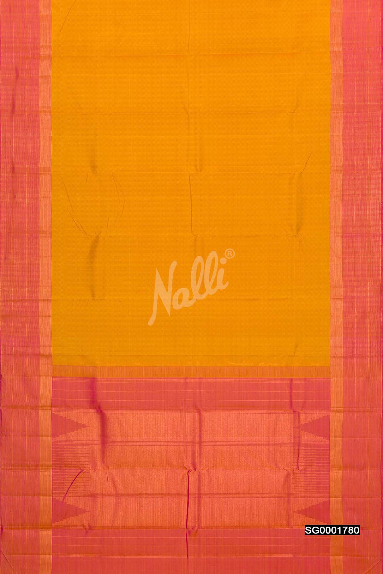 Mustard Kanchipuram Silk Saree