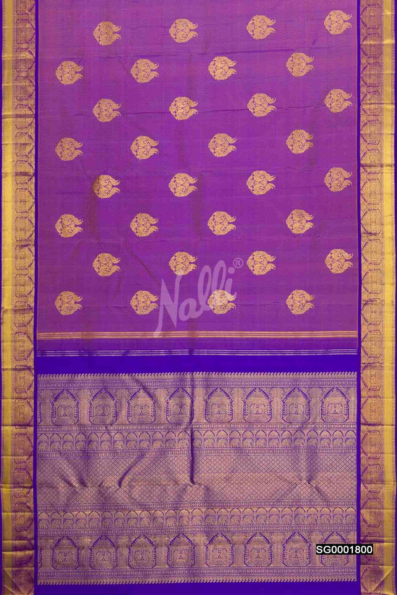 Yellow Kanchipuram Silk Saree