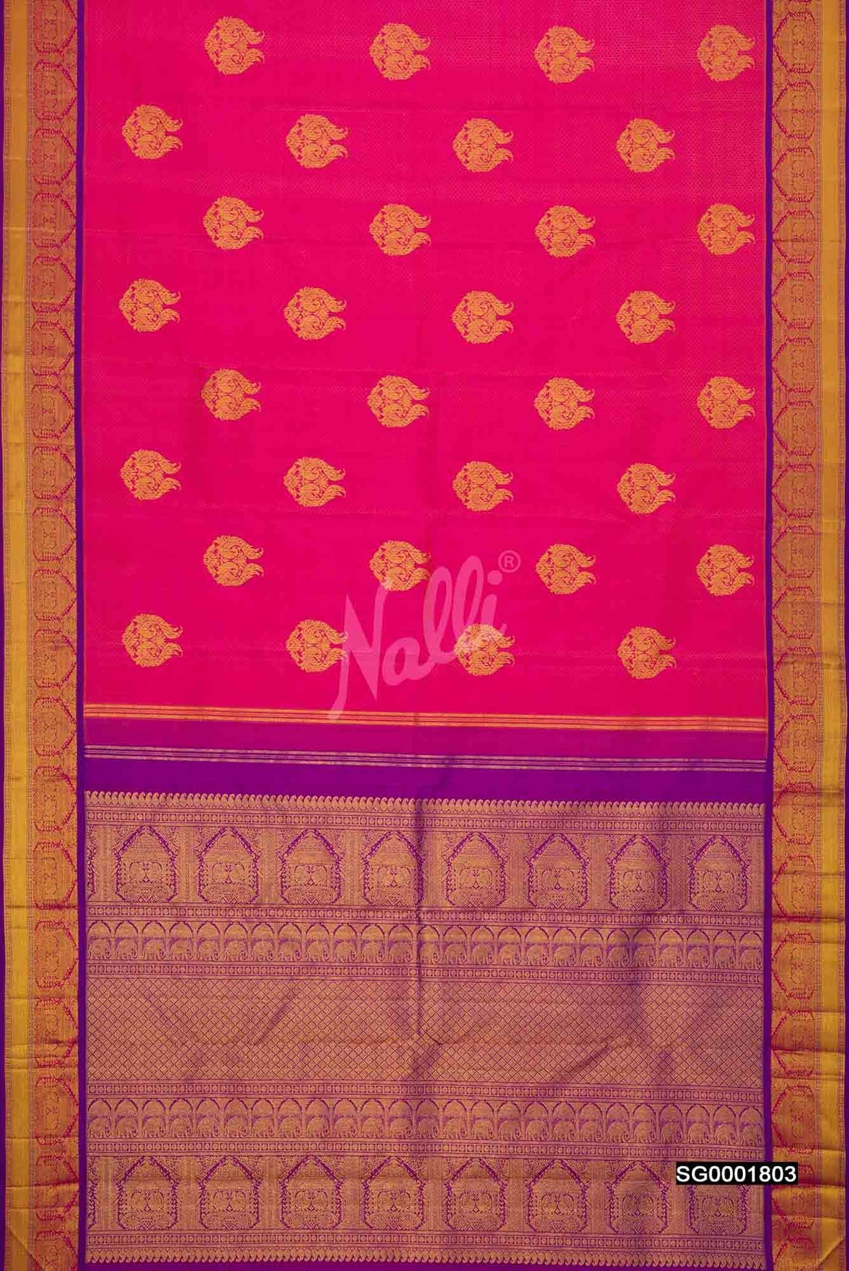 Pink Kanchipuram Silk Saree