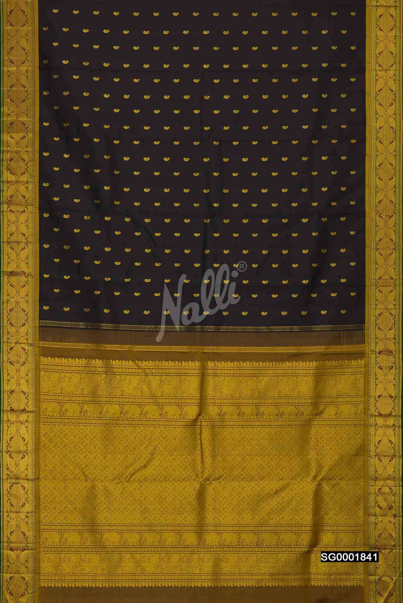 Black Kanchipuram Silk Saree