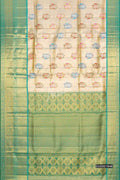 Gold,Pink and Gold Kanchipuram Silk Saree