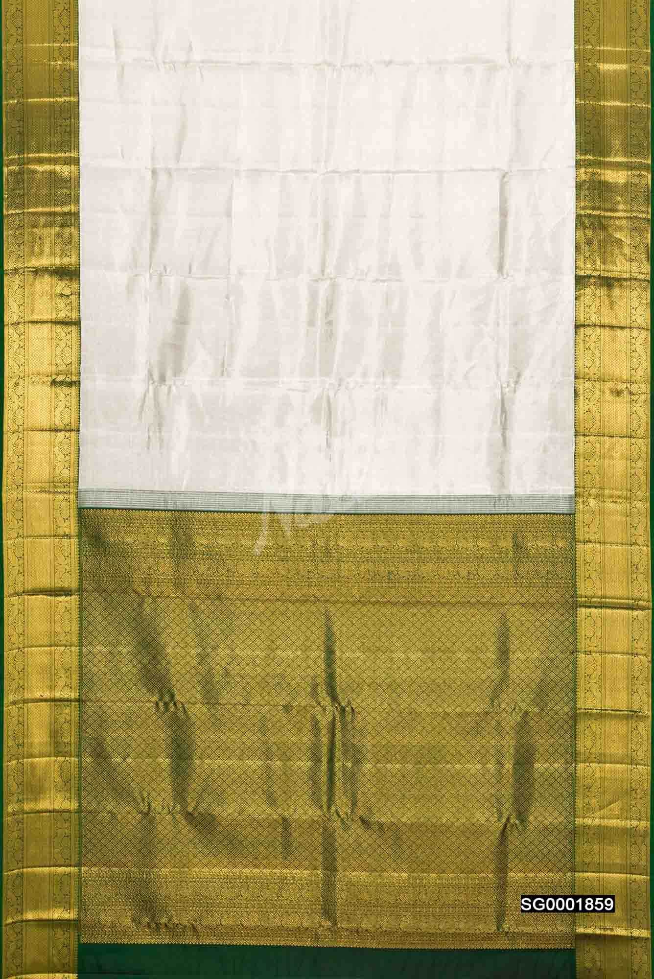 Silver Kanchipuram Silk Saree
