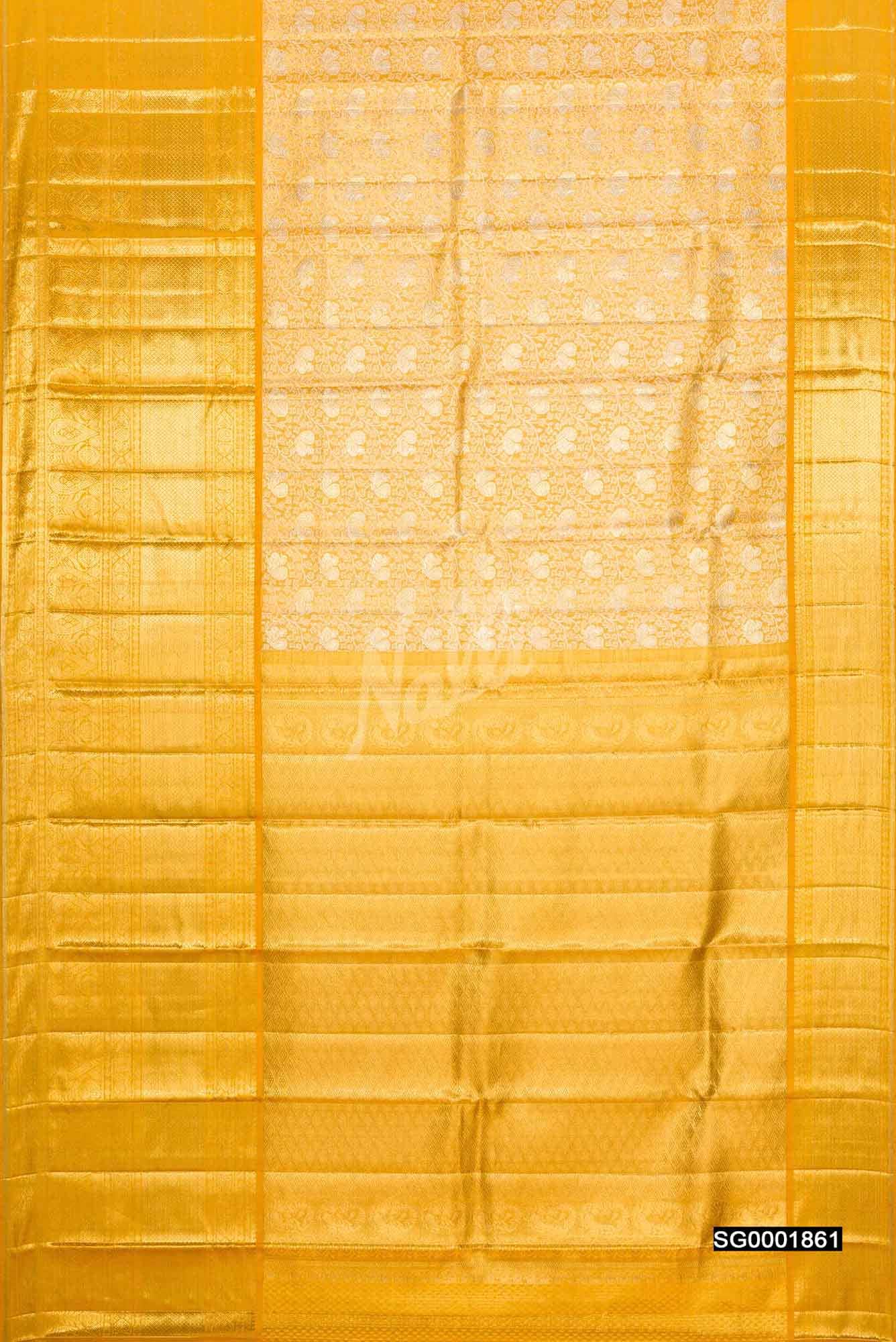 Yellow Kanchipuram Silk Saree