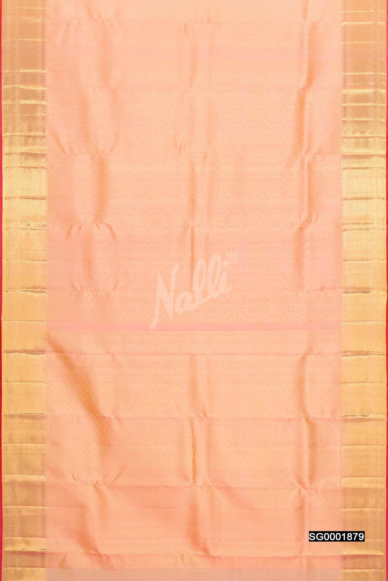 Peach Kanchipuram Silk Saree